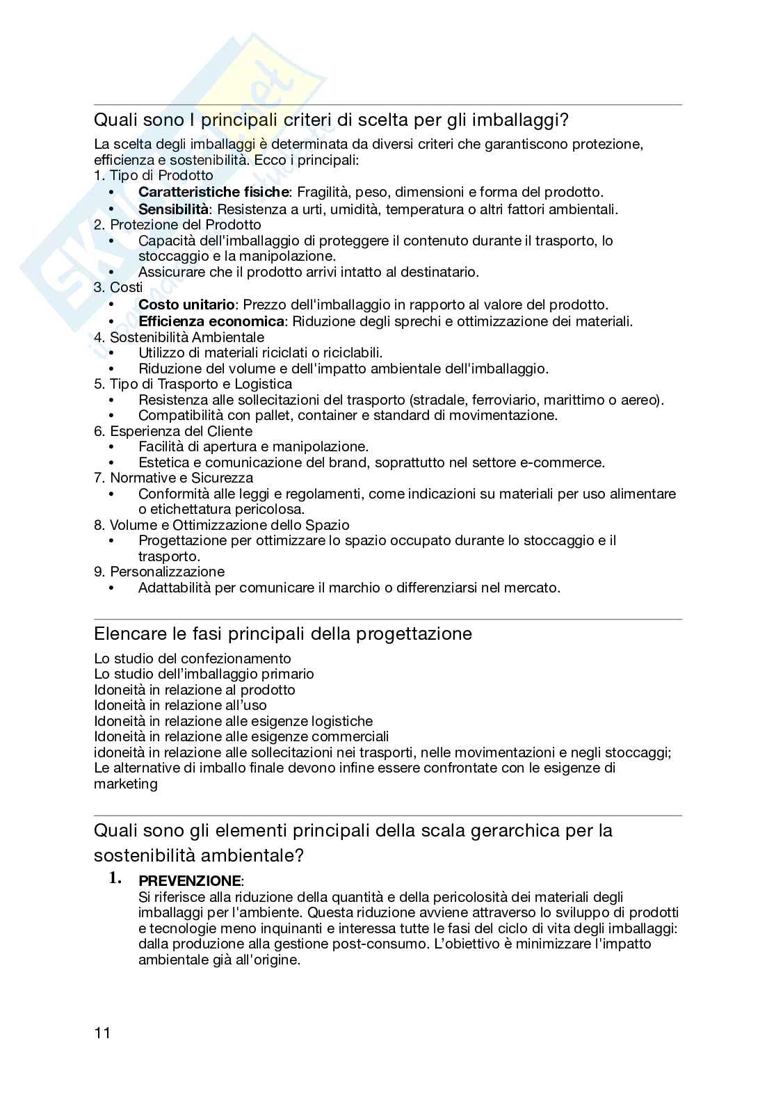 Domande aperte Logistica industriale Pag. 11