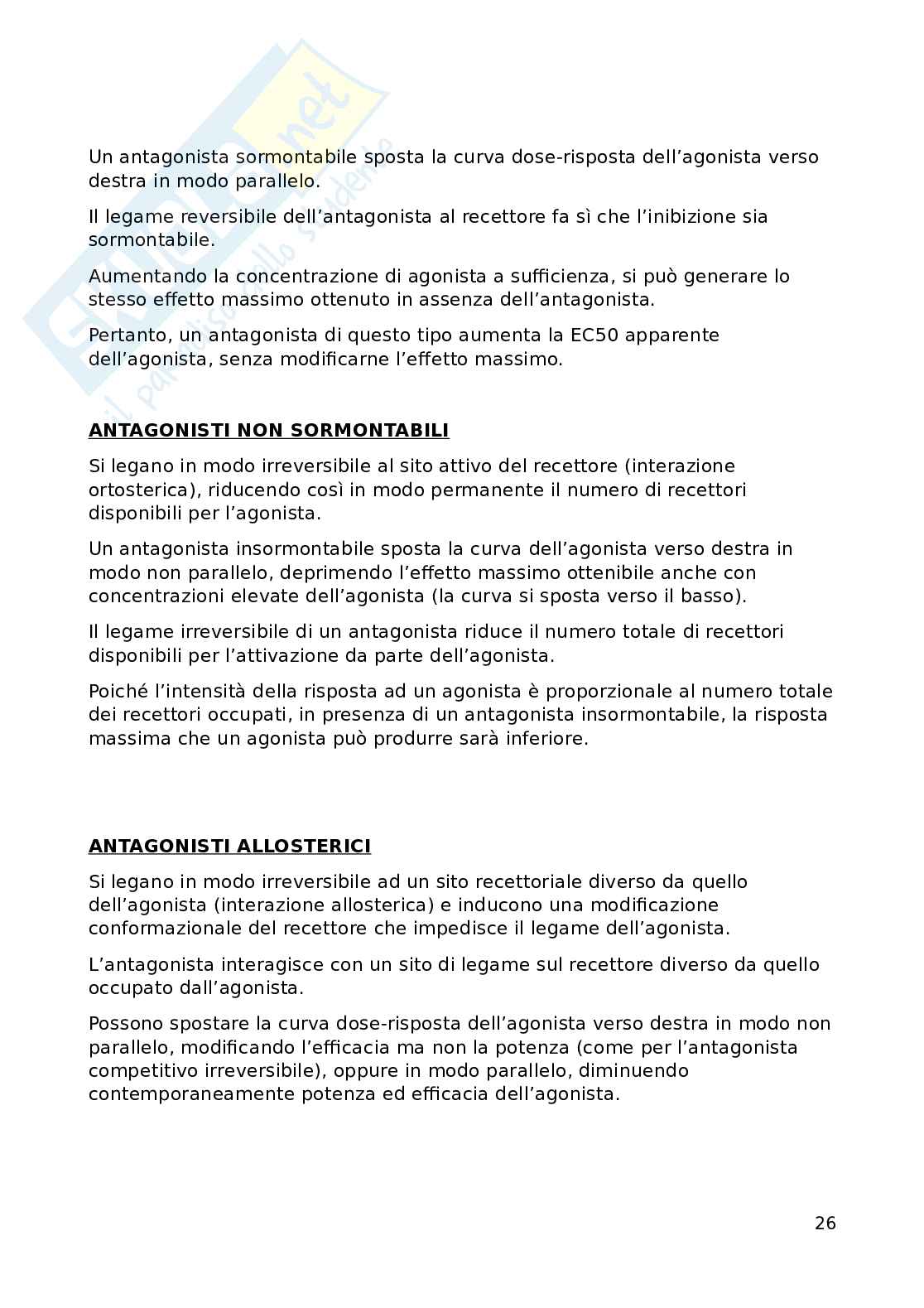 Farmacologia generale - primo anno Pag. 26