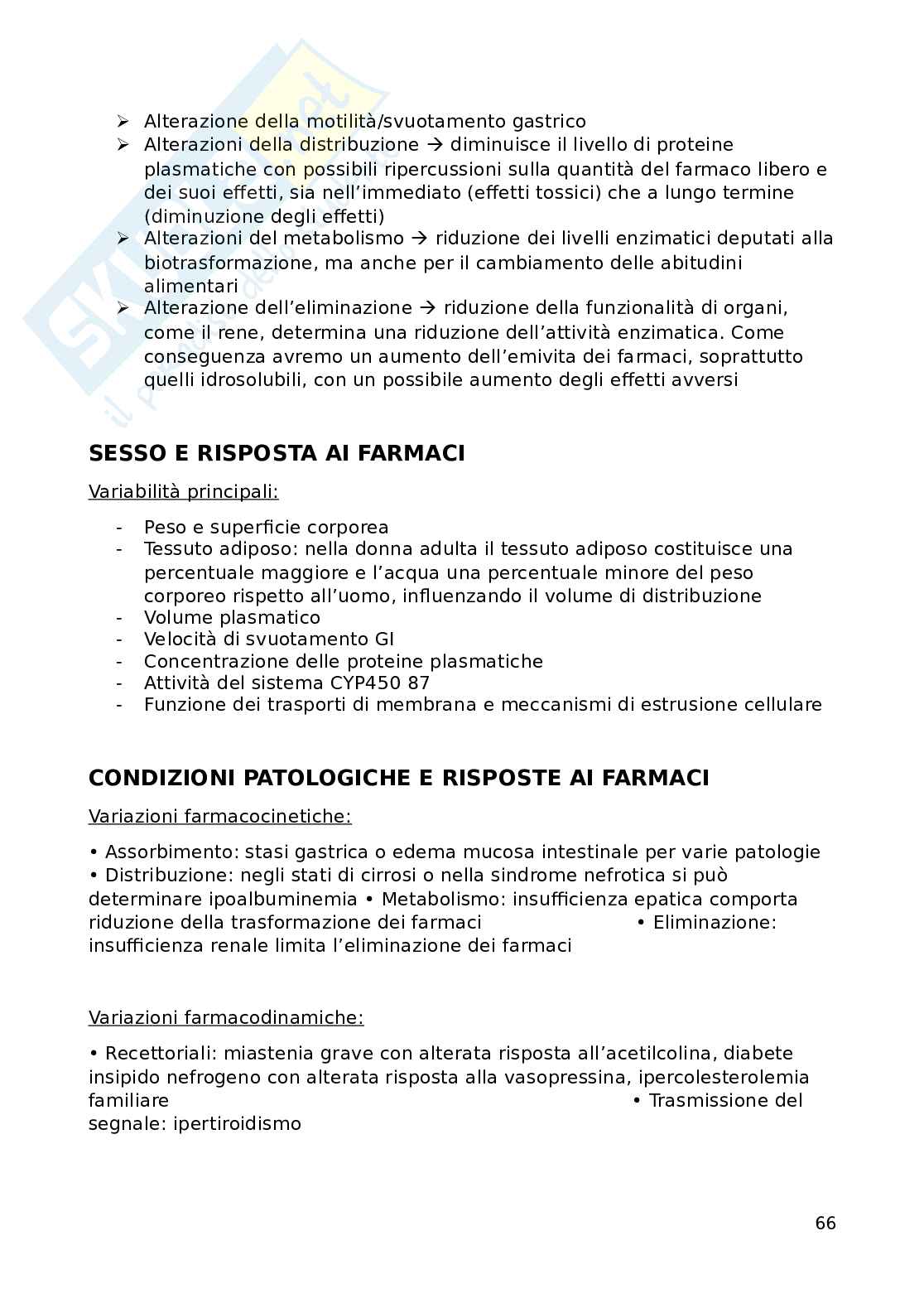 Farmacologia generale - primo anno Pag. 66