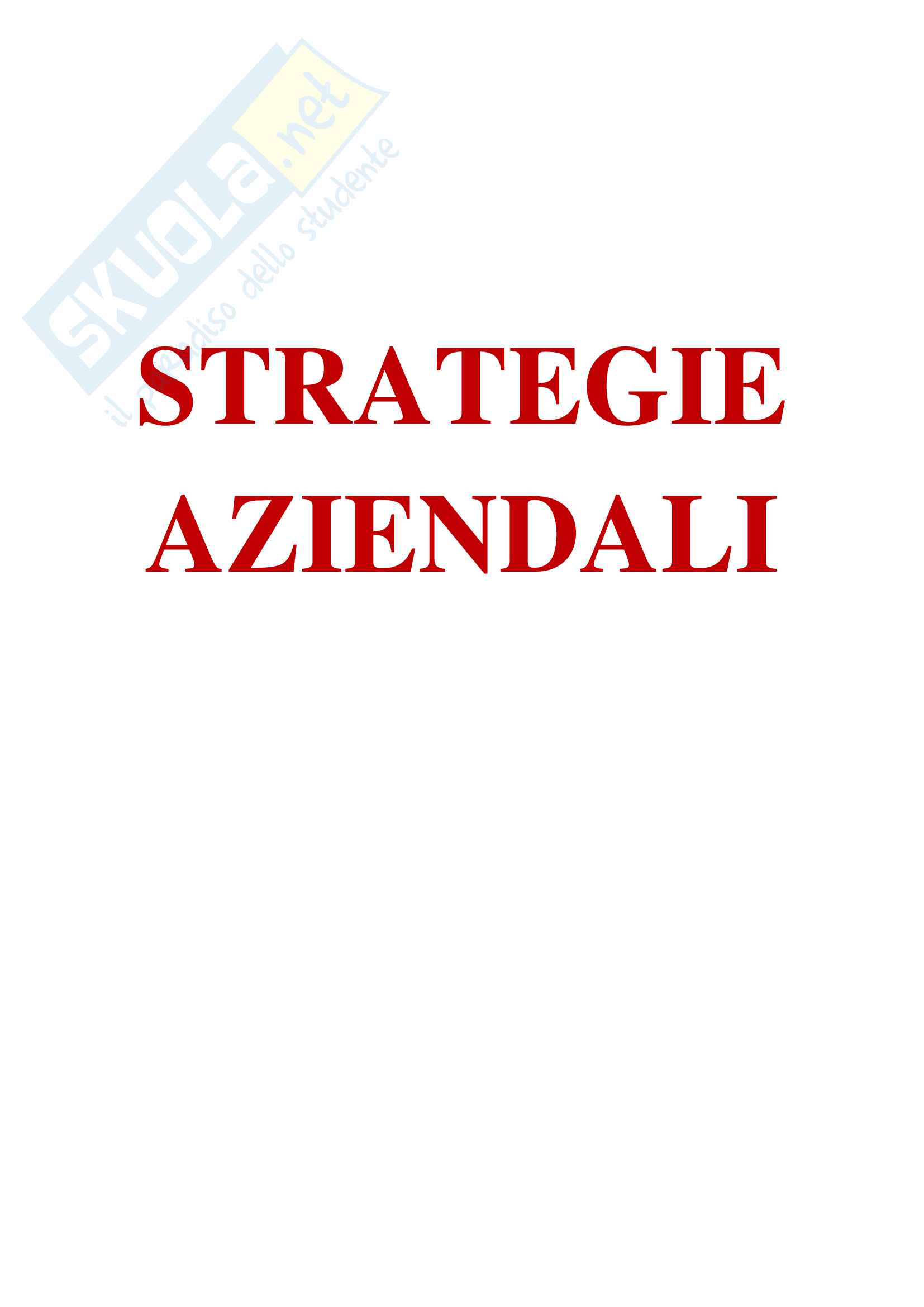 Strategie aziendali Pag. 1