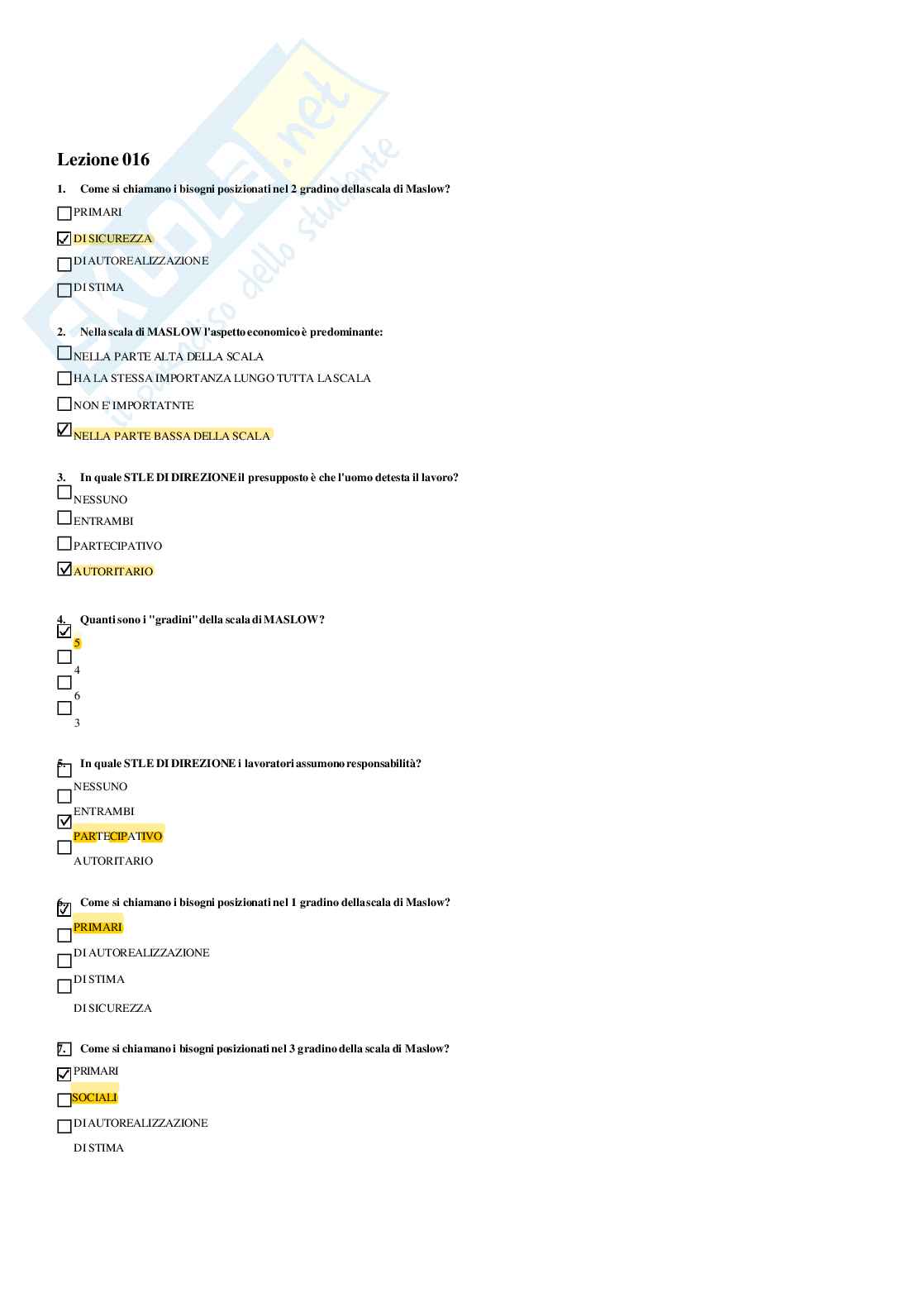 Paniere economia e gestione delle imprese - risposte multiple Pag. 36