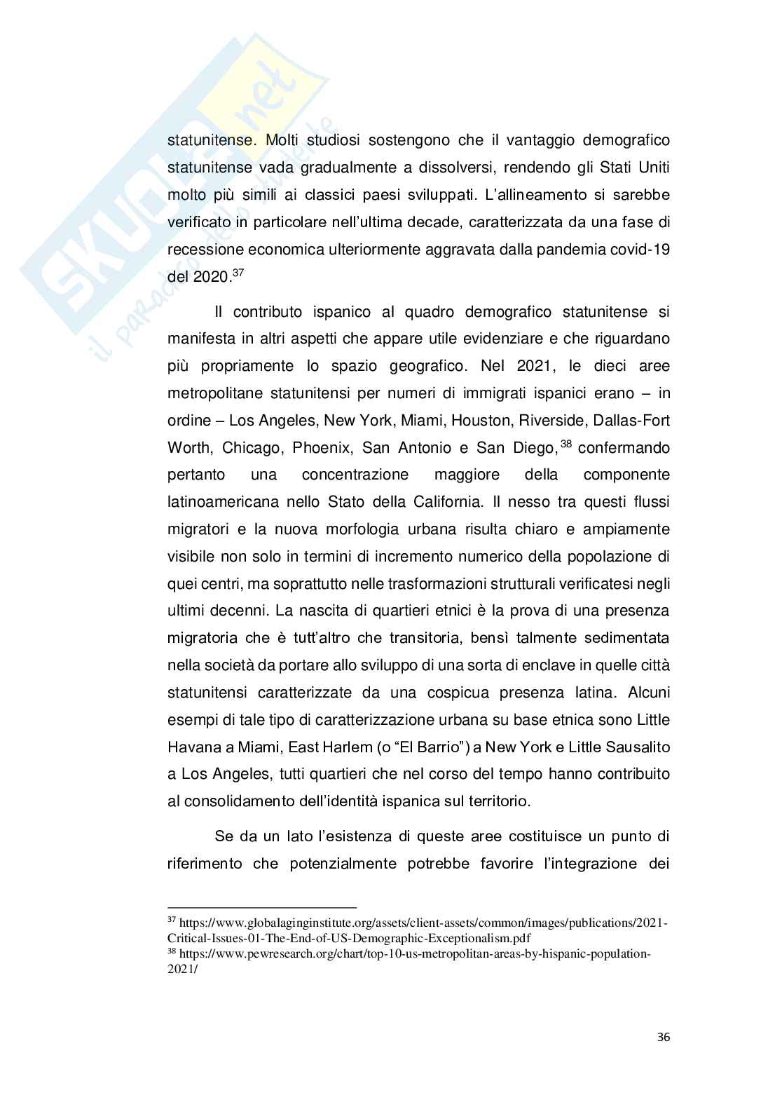 Crisi migratoria al confine tra Messico e Stati Uniti: implicazioni geo-demografiche, politiche ed economiche Pag. 36