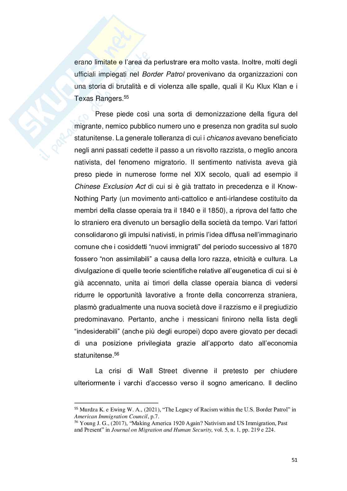 Crisi migratoria al confine tra Messico e Stati Uniti: implicazioni geo-demografiche, politiche ed economiche Pag. 51