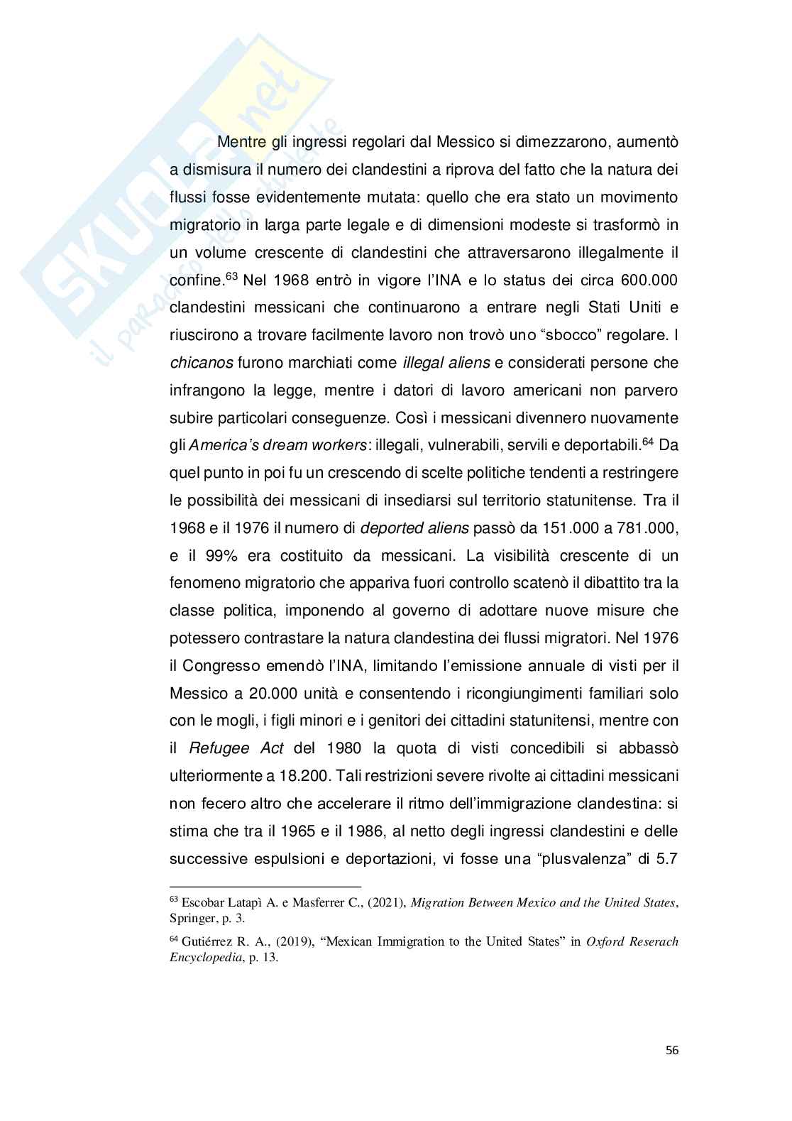 Crisi migratoria al confine tra Messico e Stati Uniti: implicazioni geo-demografiche, politiche ed economiche Pag. 56