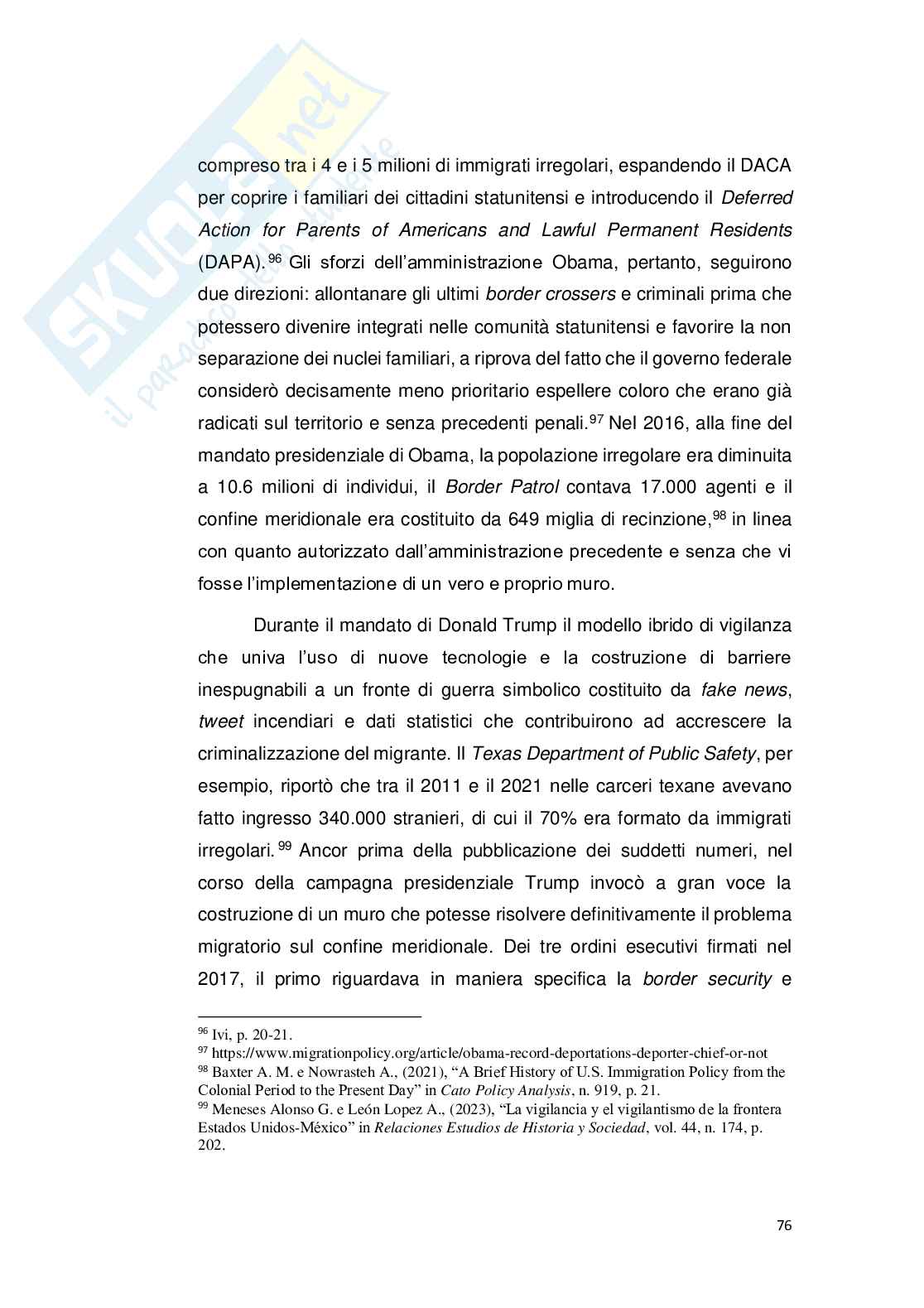 Crisi migratoria al confine tra Messico e Stati Uniti: implicazioni geo-demografiche, politiche ed economiche Pag. 76