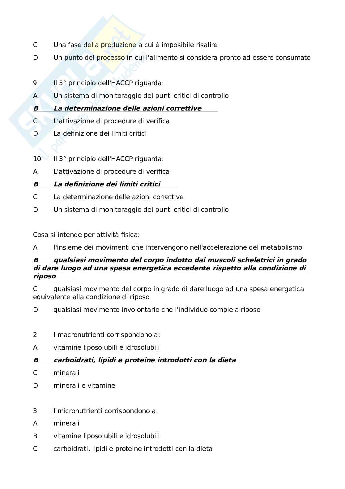 Paniere Composizione corporea e ottimizzazione del gesto atletico Pag. 21