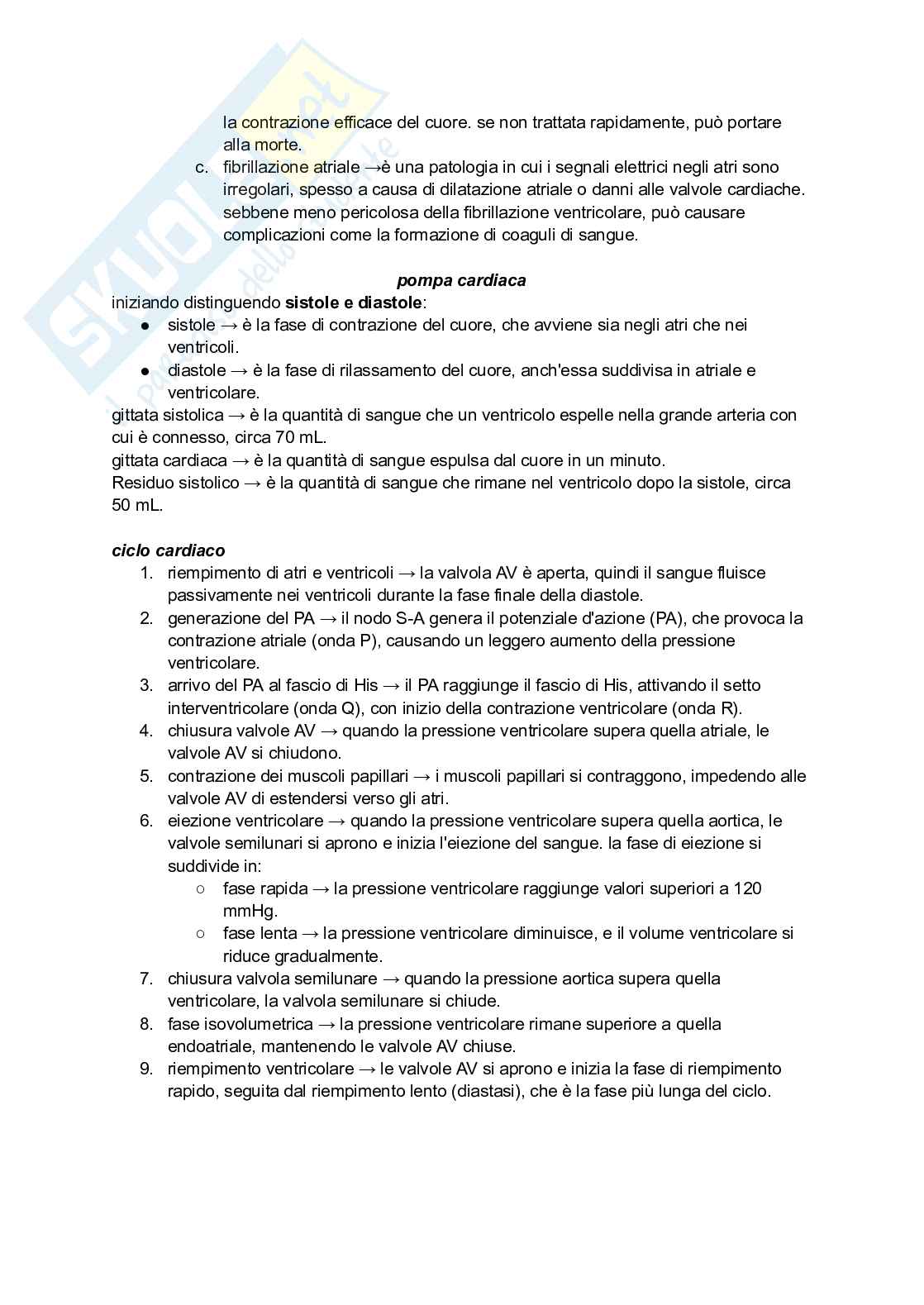 Sistema cardiocircolatorio Pag. 11