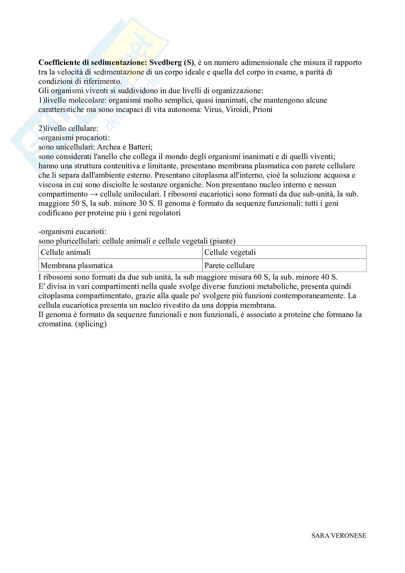 Appunti di biologia generale Pag. 6