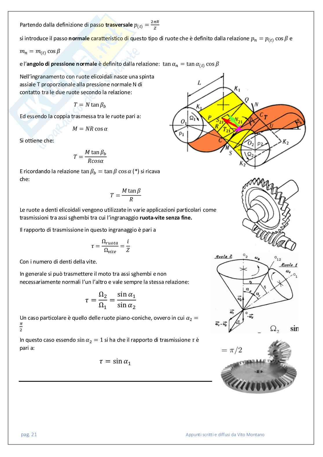 Meccanica Applicata alle Macchine Pag. 21