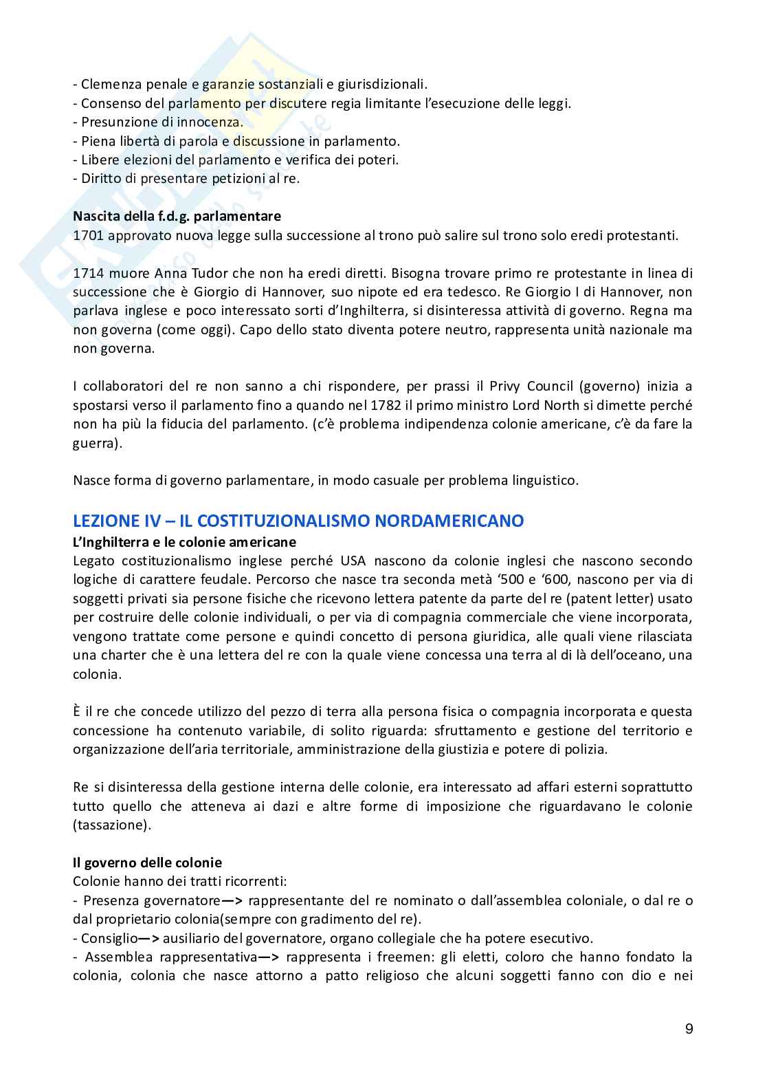Appunti Diritto costituzionale e comparato Pag. 1