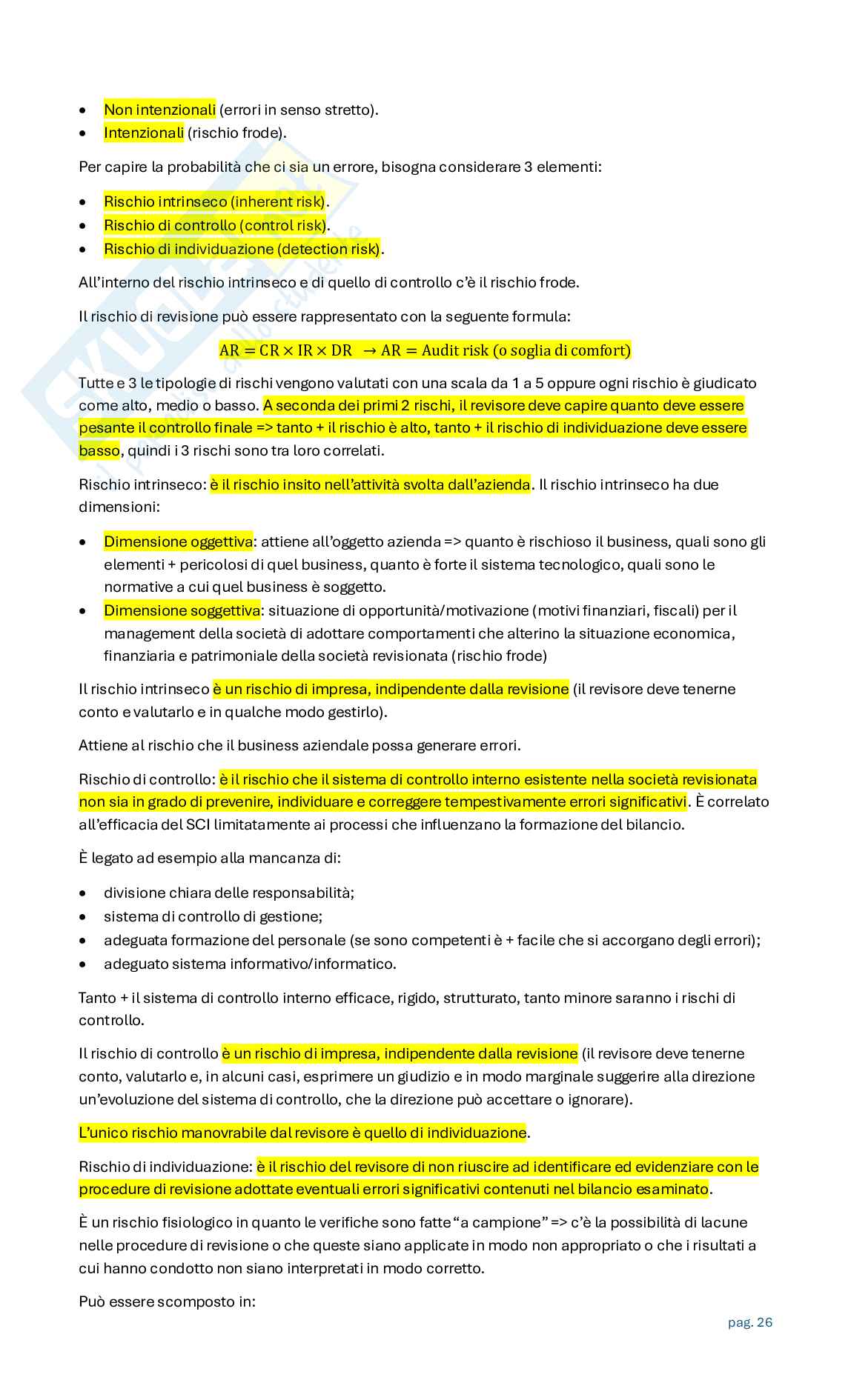 Appunti Revisione aziendale Pag. 26