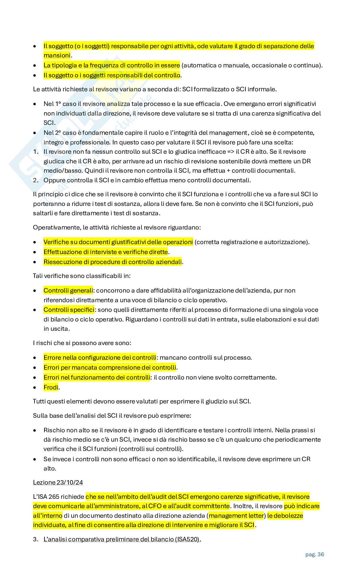 Appunti Revisione aziendale Pag. 36