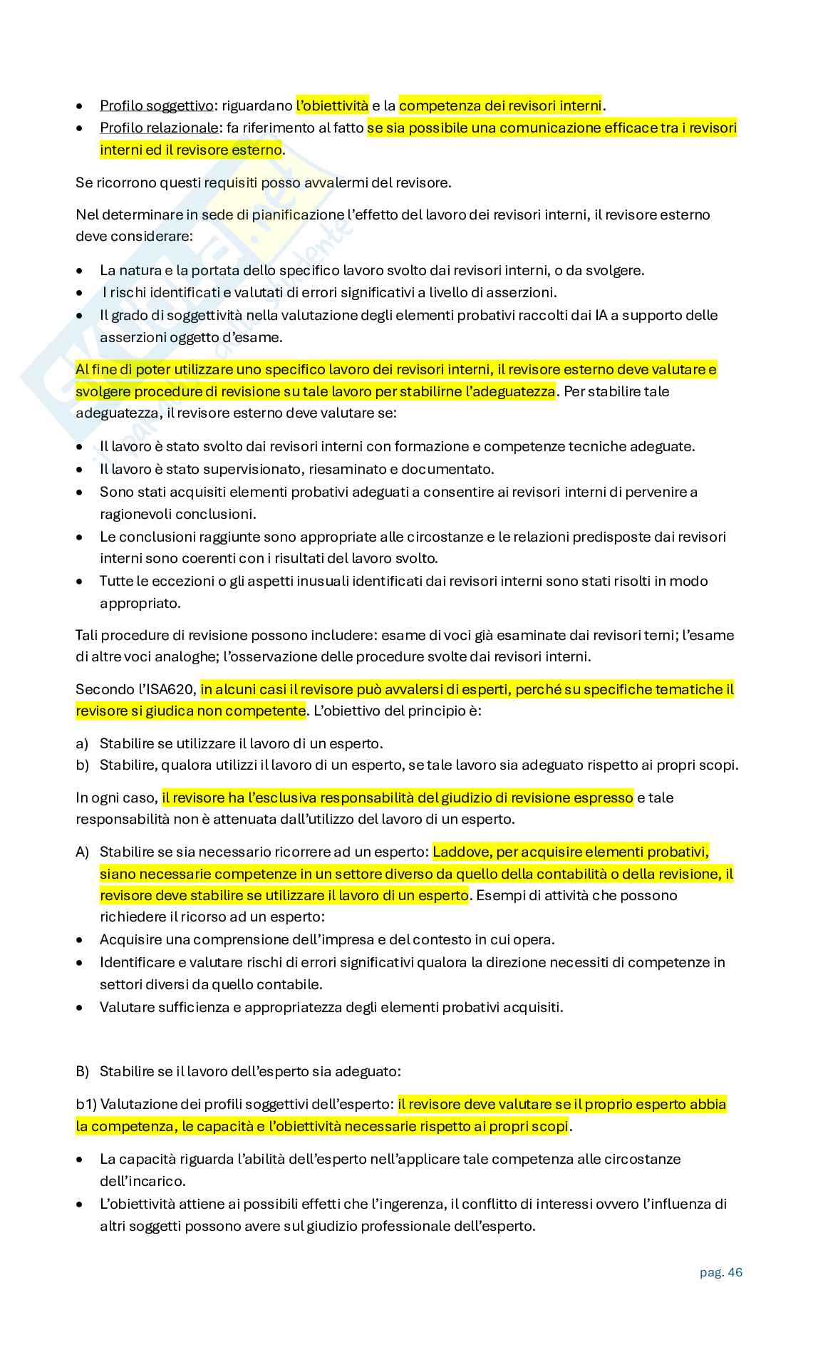 Appunti Revisione aziendale Pag. 46