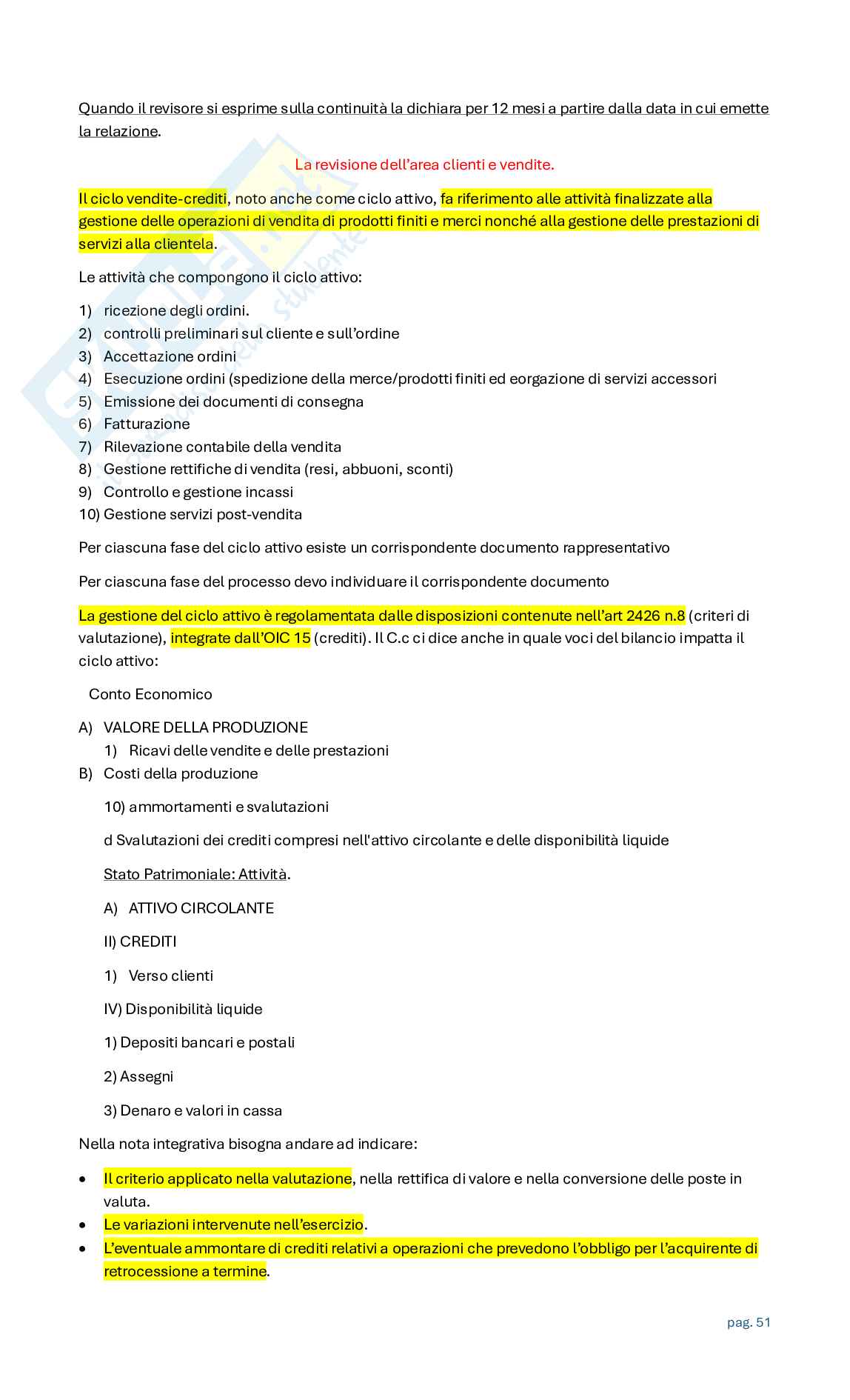 Appunti Revisione aziendale Pag. 51