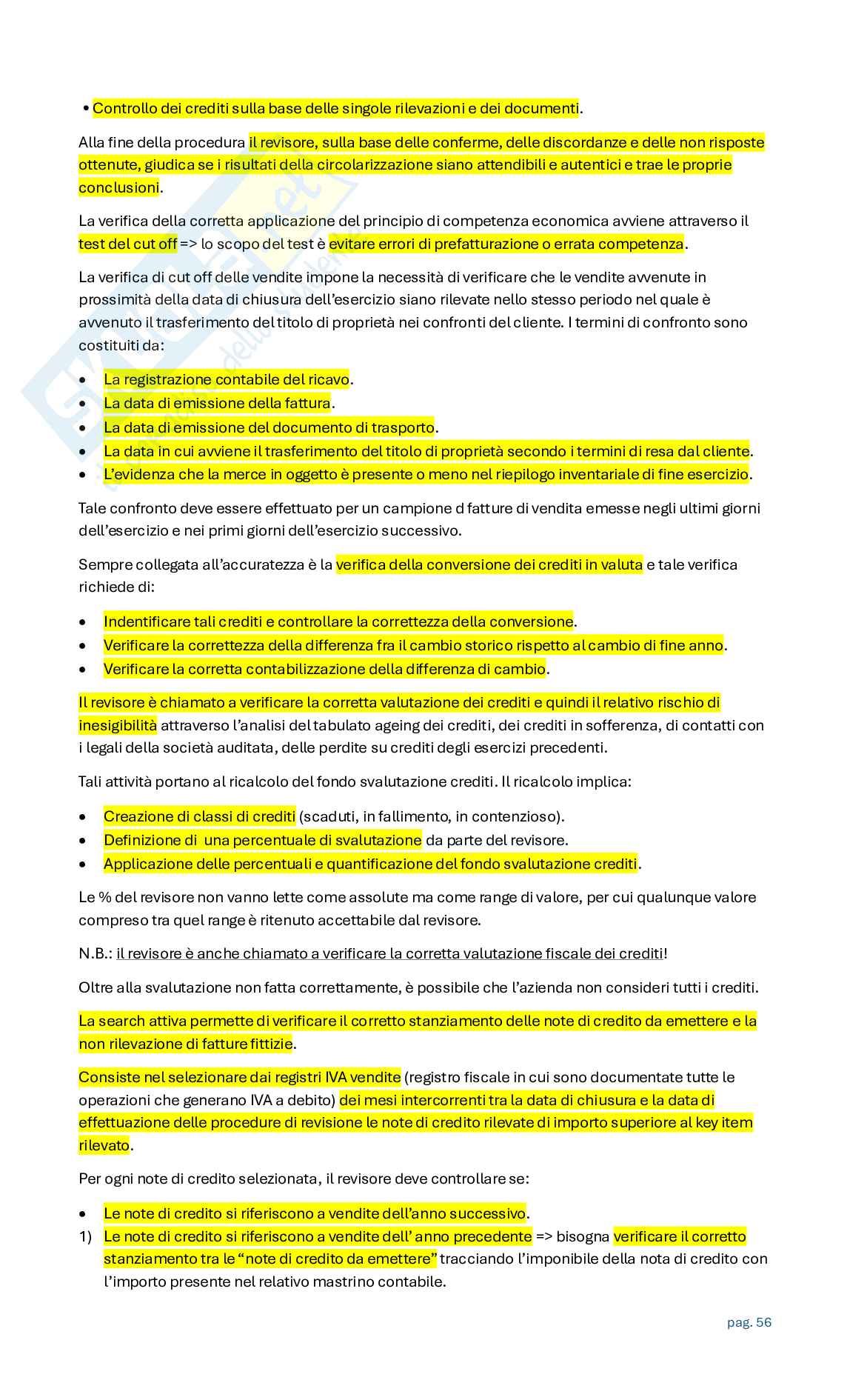 Appunti Revisione aziendale Pag. 56