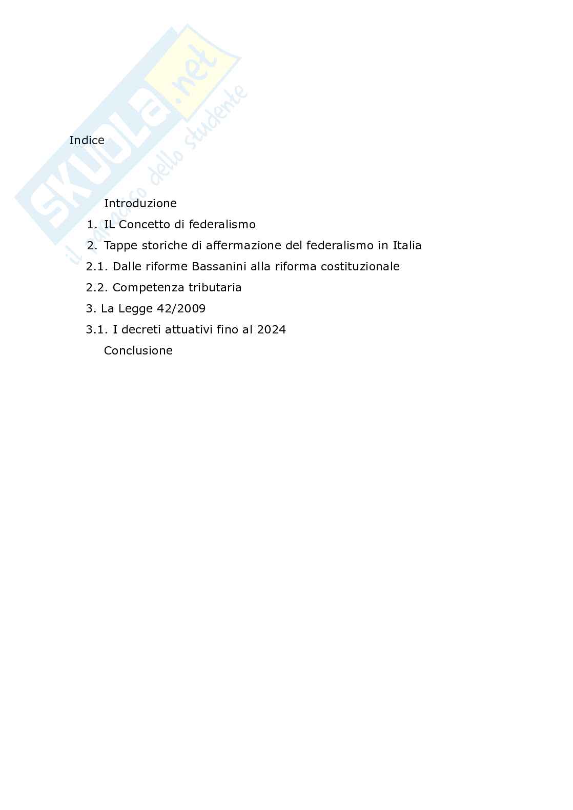 Federalismo fiscale in Italia Pag. 2
