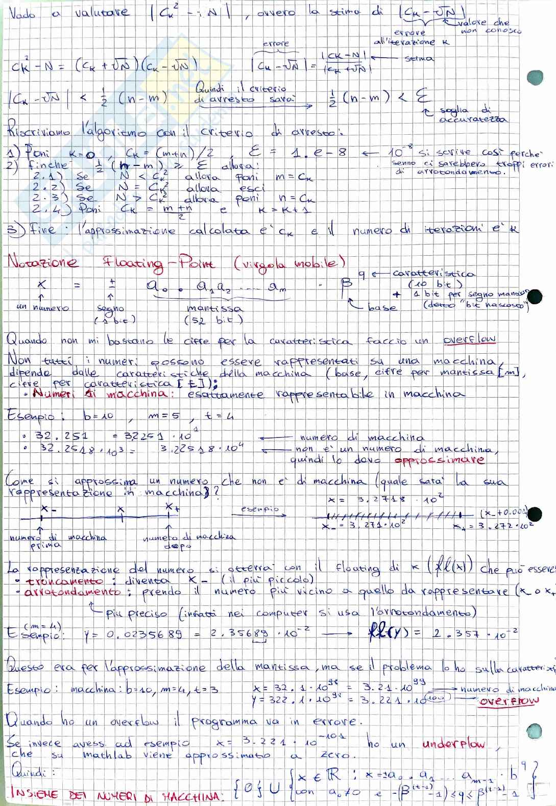 Calcolo numerico - Appunti completi + esercizi Pag. 2