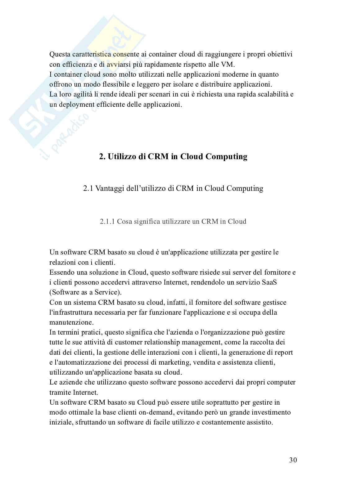 Tesi “L’ottimizzazione delle relazioni con i clienti attraverso i moderni Crm basati su cloud” Pag. 31