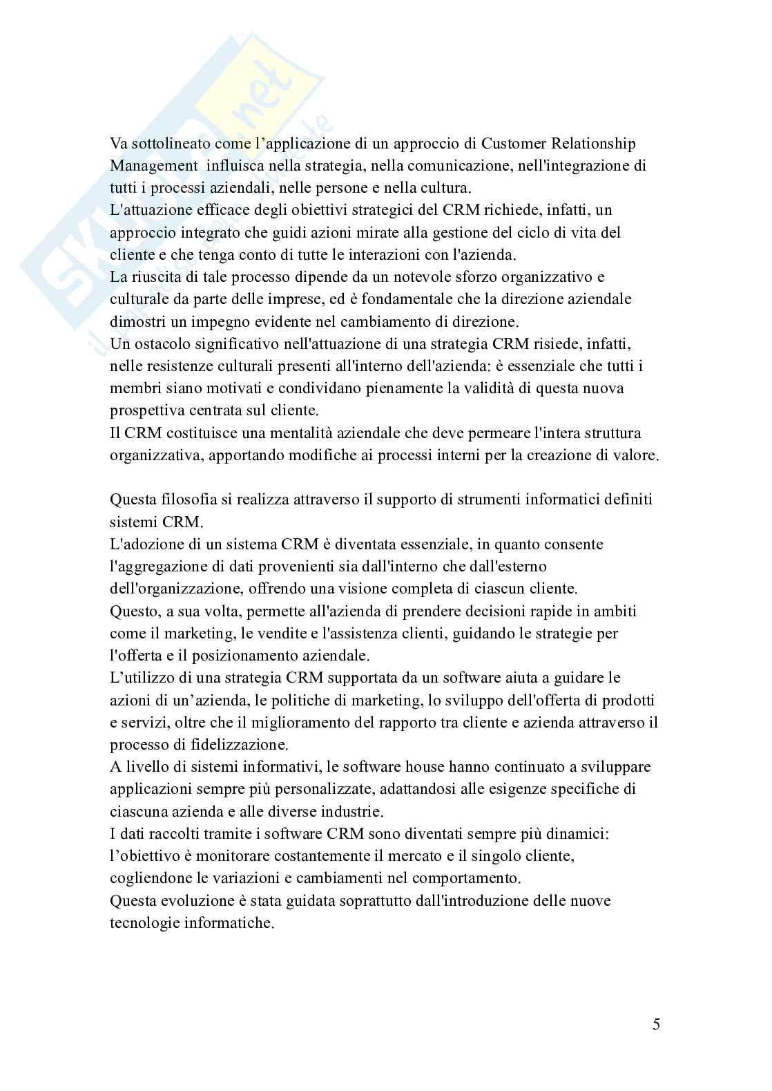Tesi “L’ottimizzazione delle relazioni con i clienti attraverso i moderni Crm basati su cloud” Pag. 6