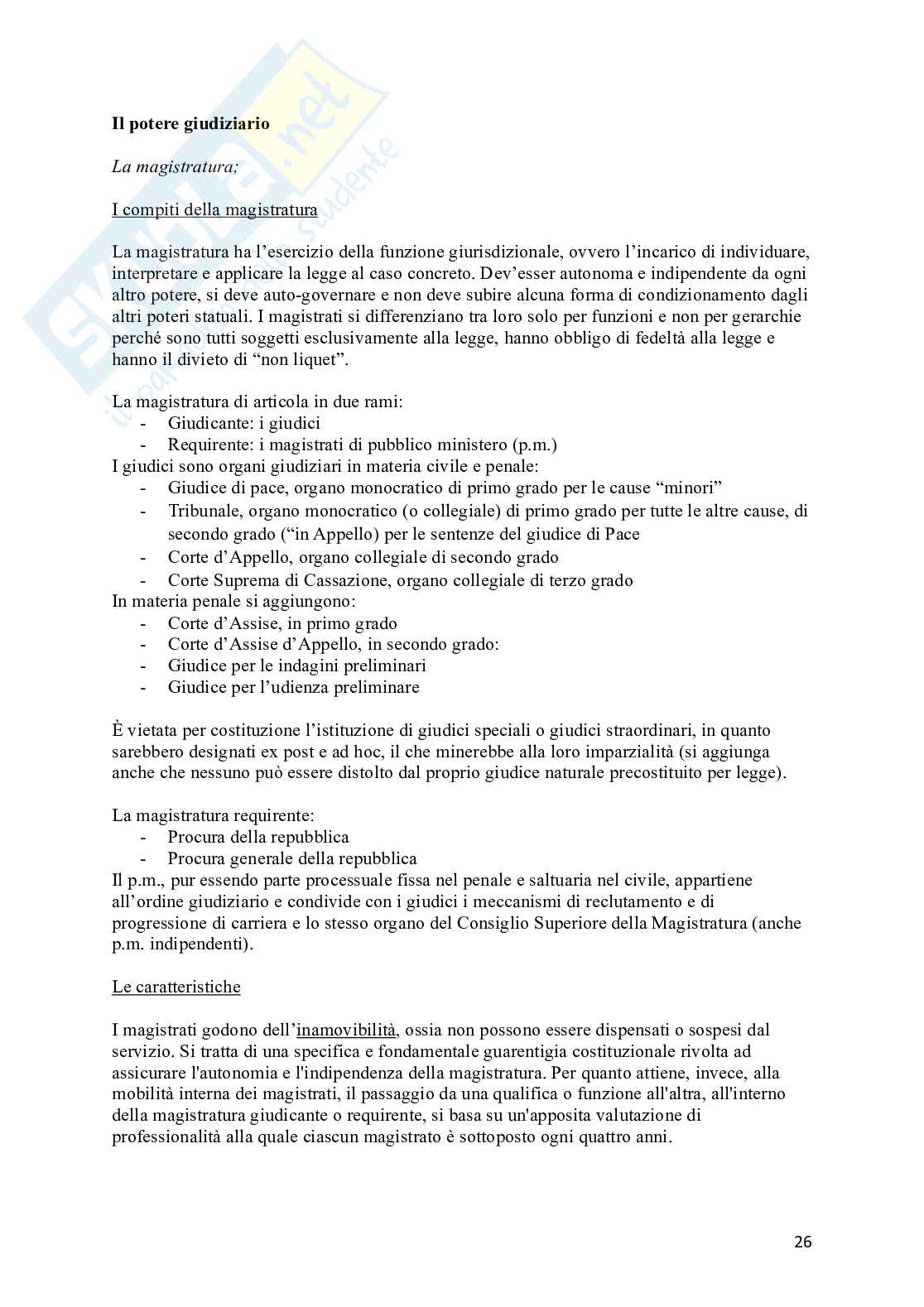 Riassunto esame Diritto pubblico, Prof. Galliani Davide, libro consigliato L'ordinamento della Repubblica, Paola Bilancia, Eugenio De Marco Pag. 26