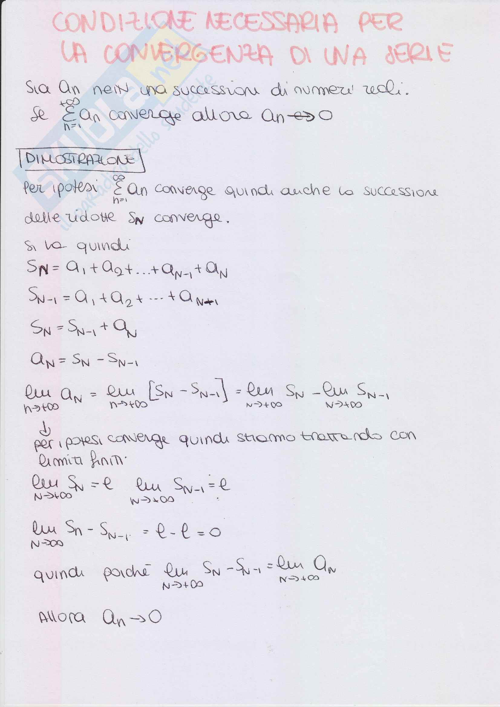 Analisi Matematica 1 Teoremi E Dimostrazioni