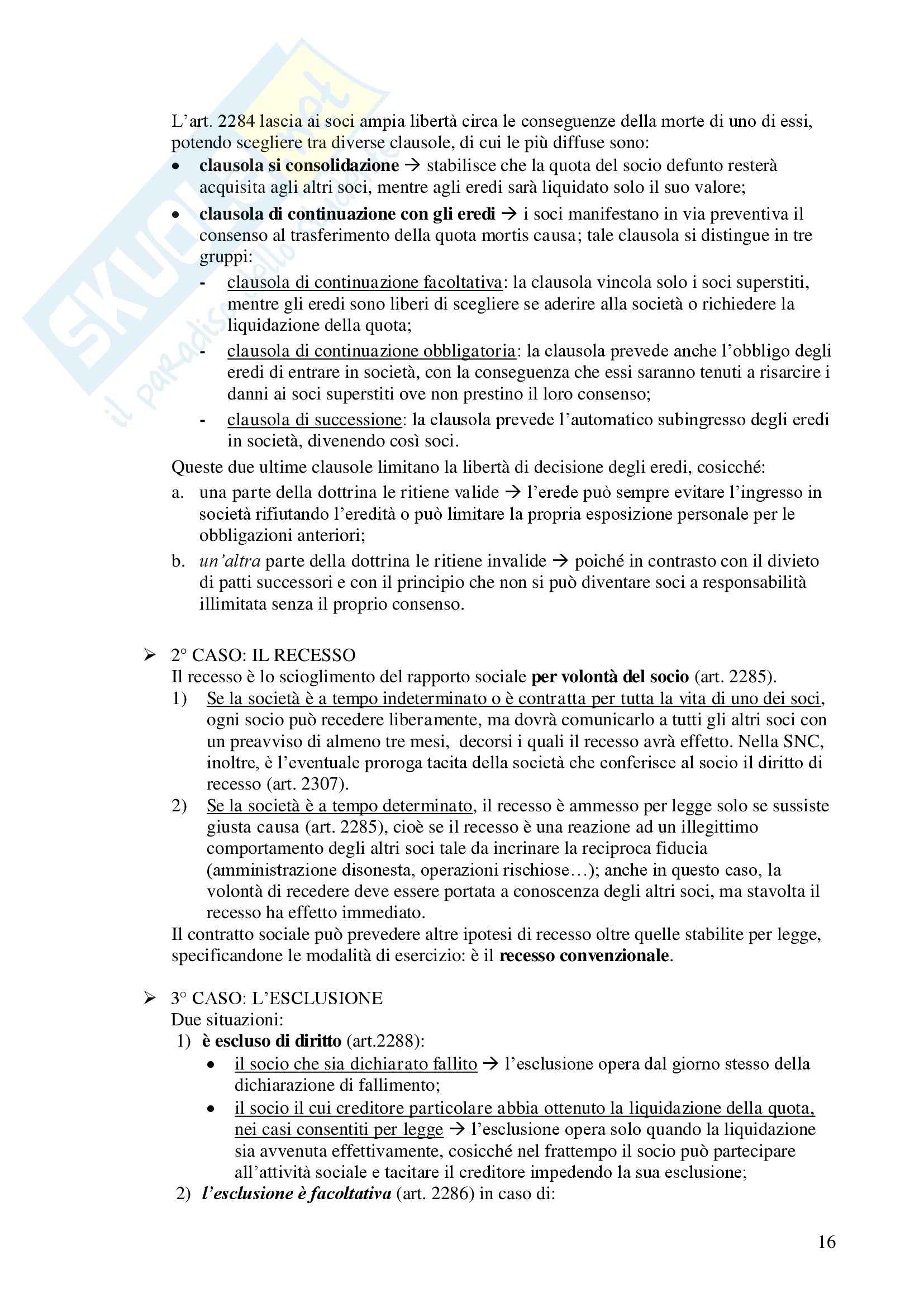 Riassunto esame Diritto commerciale, prof. Pennisi, libro consigliato Manuale di Diritto commerciale, Campobasso Pag. 16