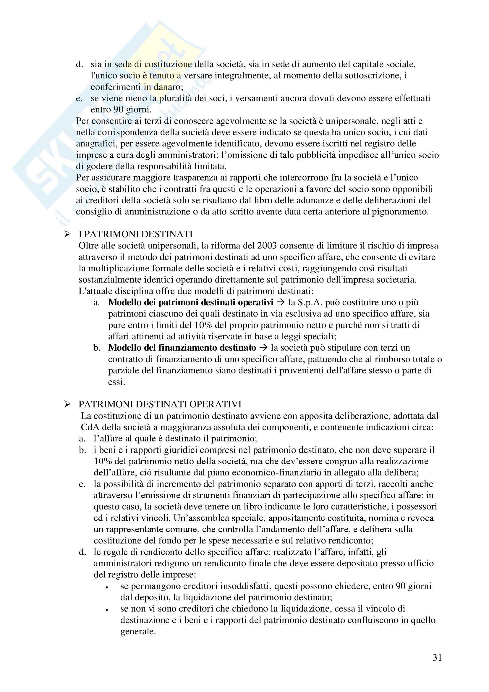 Riassunto esame Diritto commerciale, prof. Pennisi, libro consigliato Manuale di Diritto commerciale, Campobasso Pag. 31