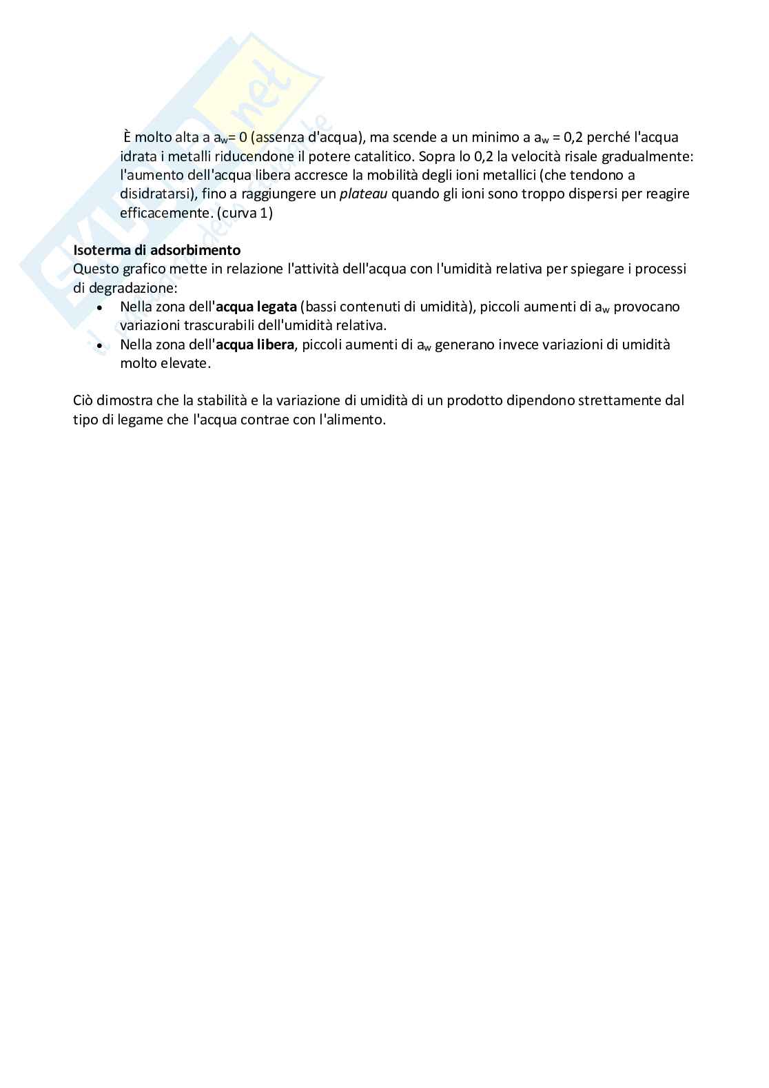 Lezione 1 Chimica degli alimenti Pag. 6