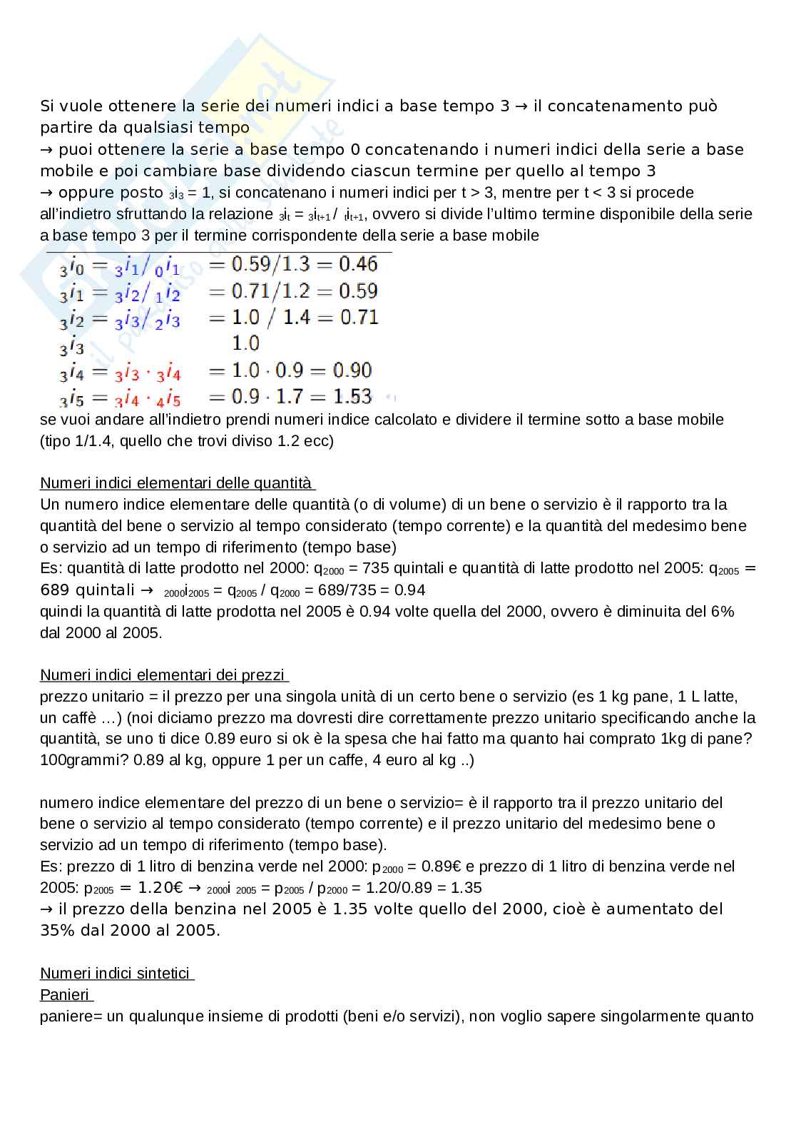 Statistica per l’economia e l’impresa - numeri indici Pag. 6