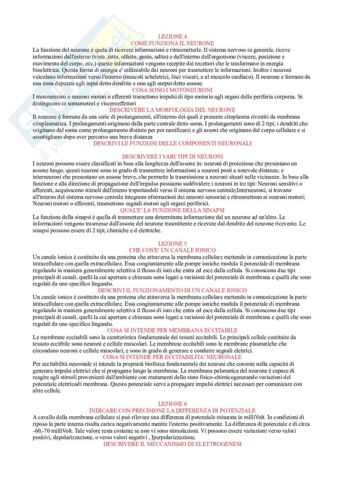 Paniere Fisiologia (2026) - Risposte aperte corrette  Pag. 2