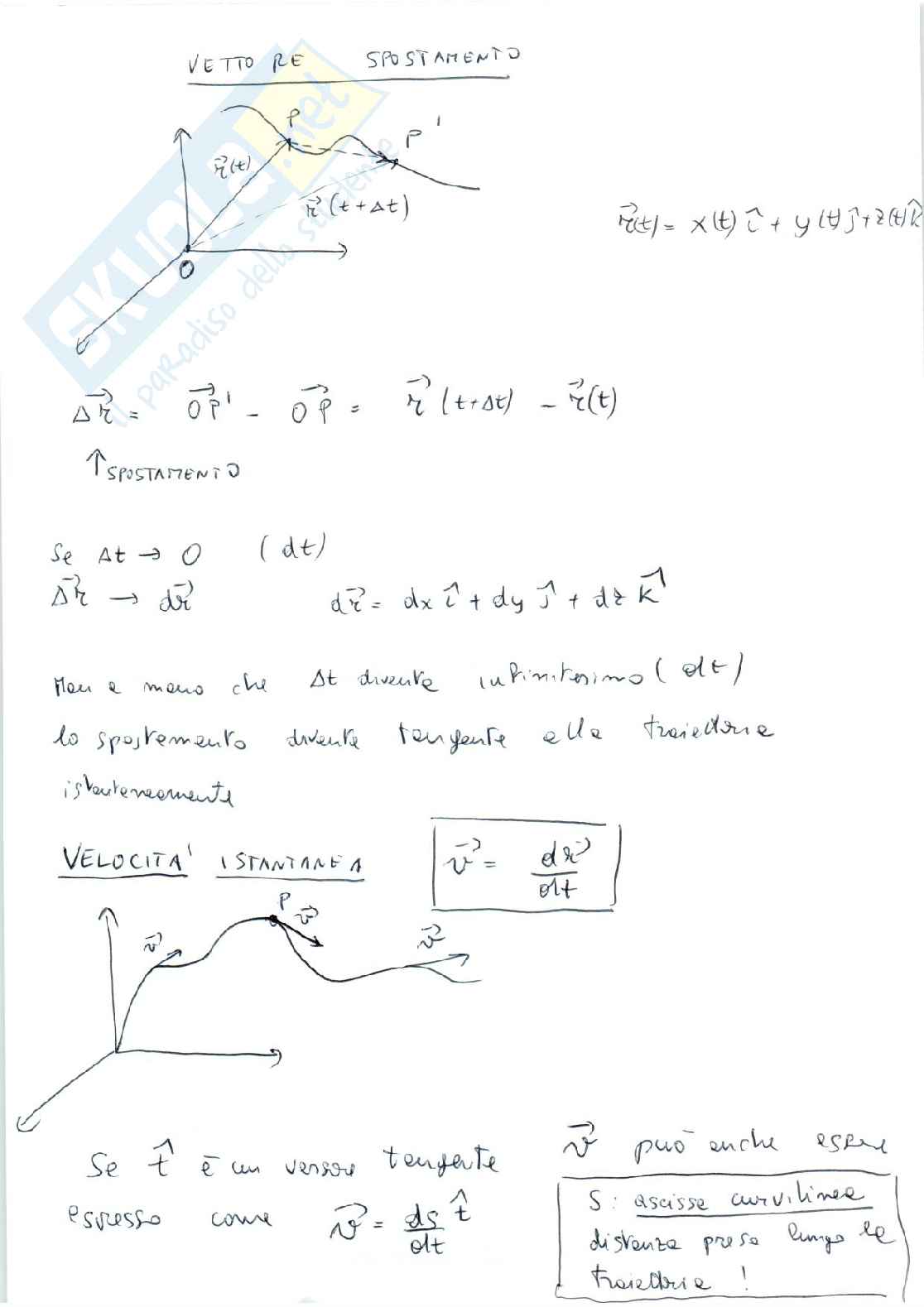 Lezione 3 Fisica I - Cinetica Pag. 2