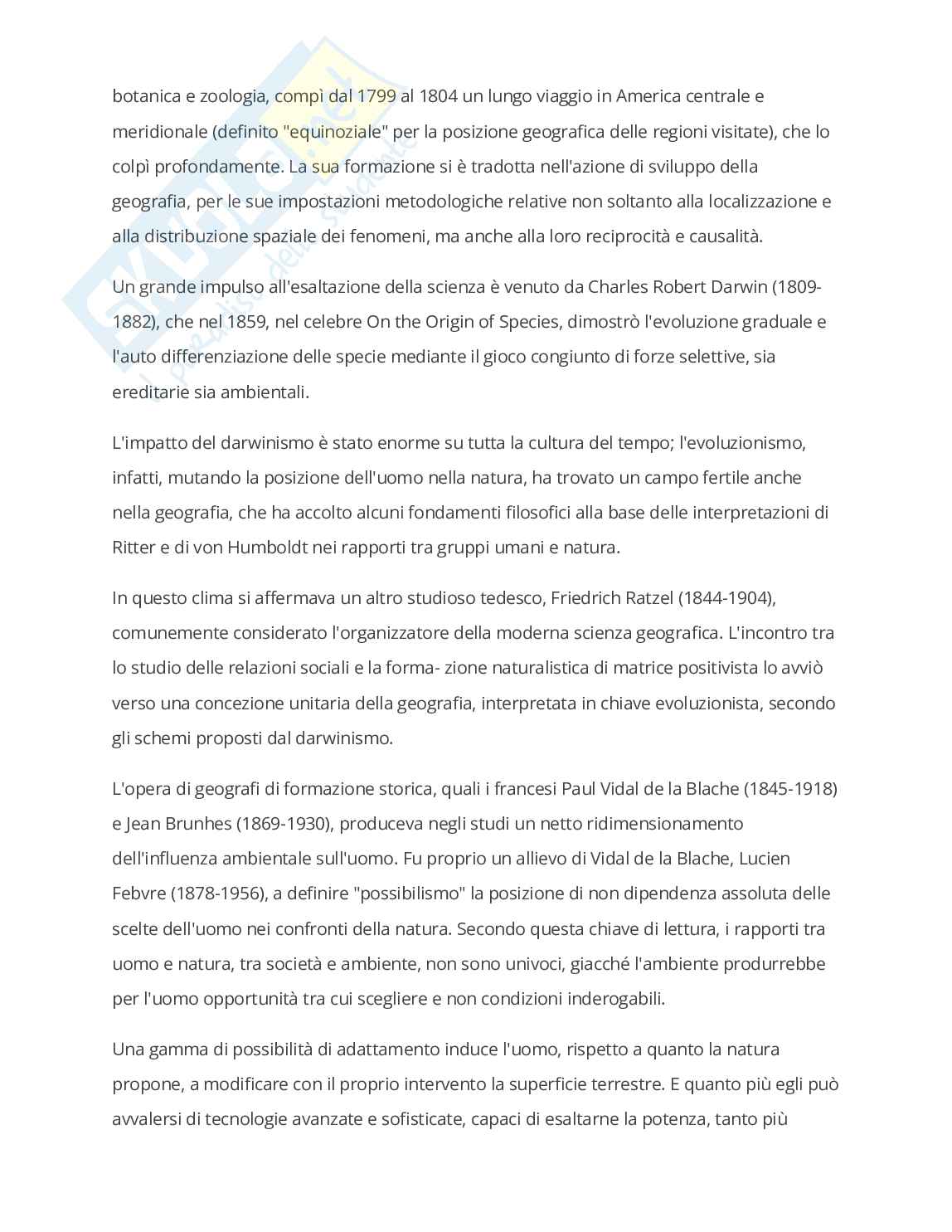 Riassunto esame Geografia, Prof. Piastra Stefano, libro consigliato Geografia generale, Stefano Piastra Pag. 2