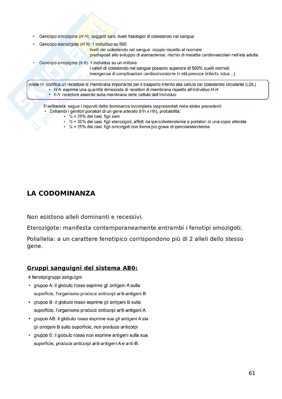 Fondamenti biomolecolari della vita - Biologia applicata e genetica medica Pag. 61