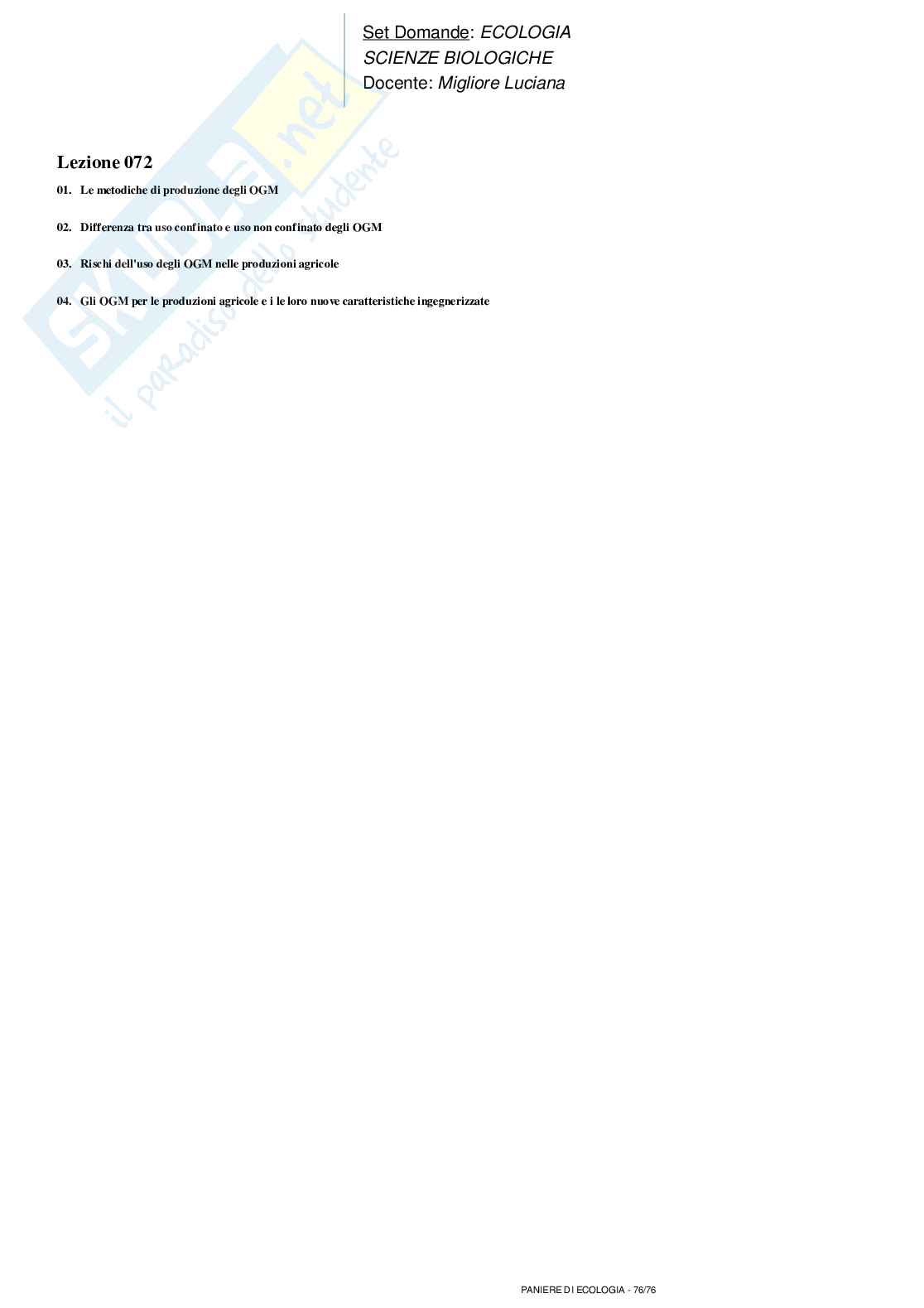 Paniere di Ecologia Pag. 76