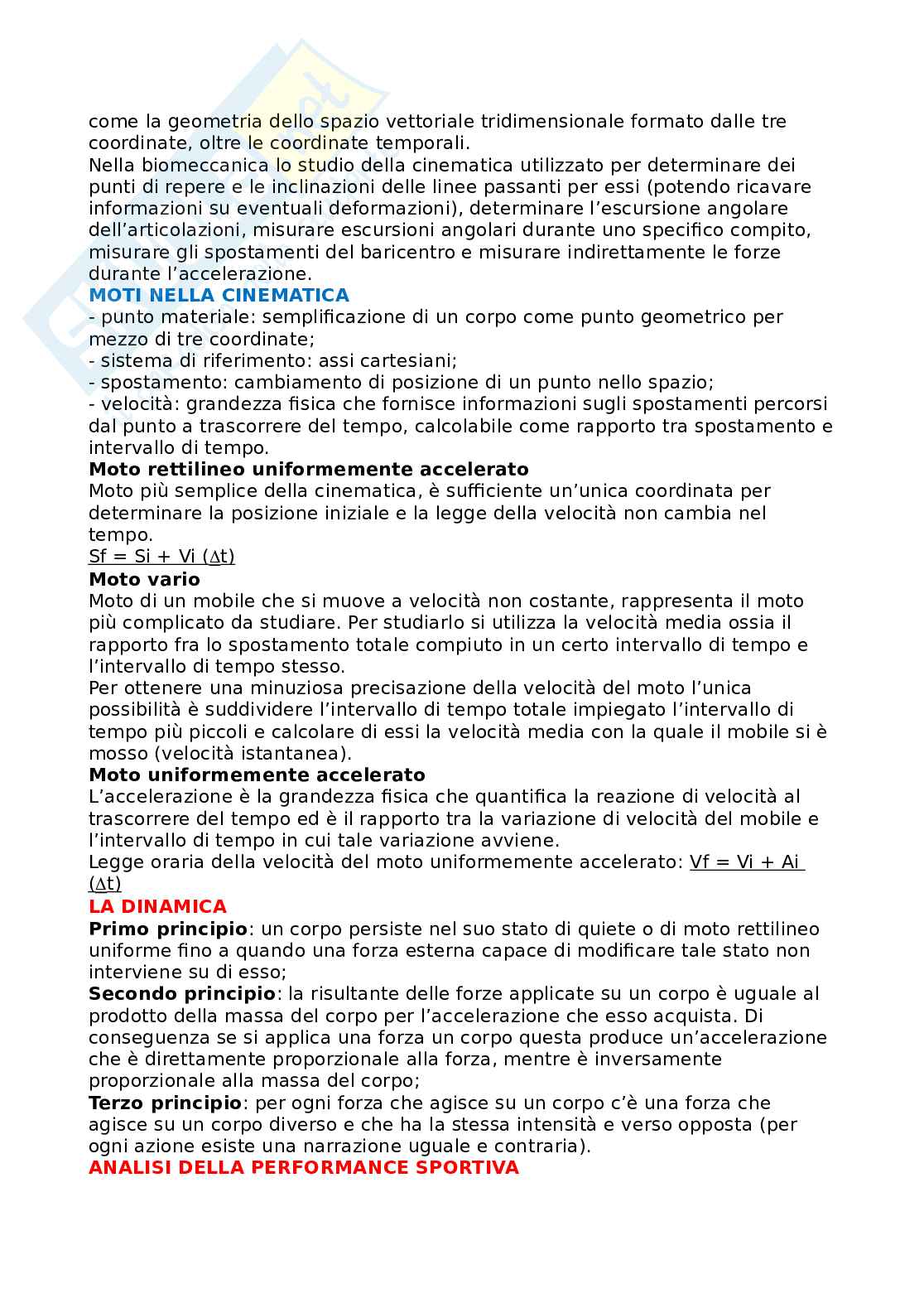 Analisi della performance sportiva Pag. 2