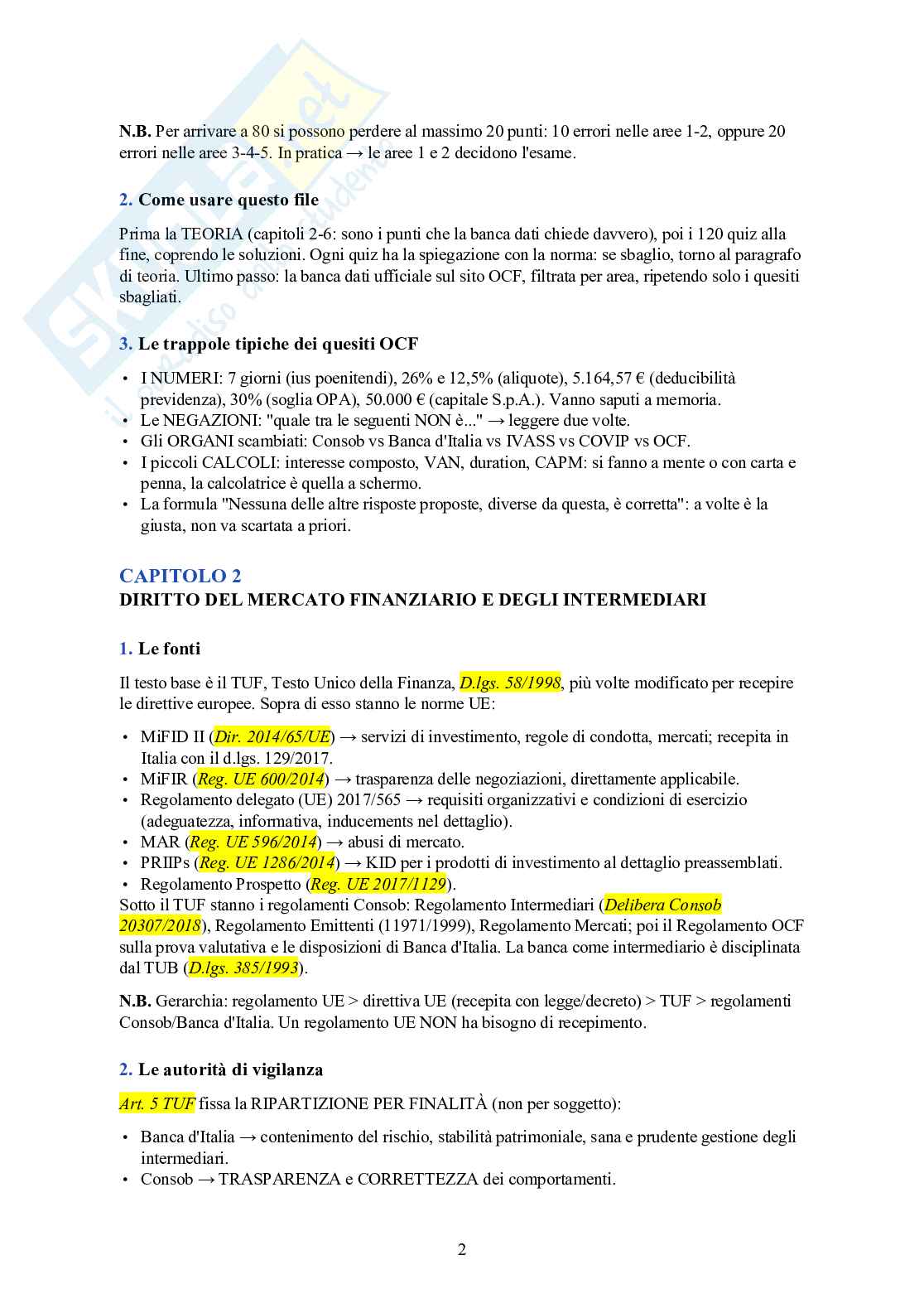 Esame OCF 2026 Consulente finanziario – teoria essenziale + 120 quiz spiegati Pag. 2