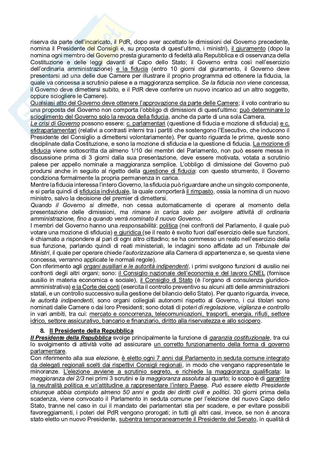 Riassunto esame istituzioni di diritto pubblico, Prof. Carrer Matteo, libro consigliato Lineamenti multimediali di diritto costituzionale e pubblico, Troilo   Pag. 6