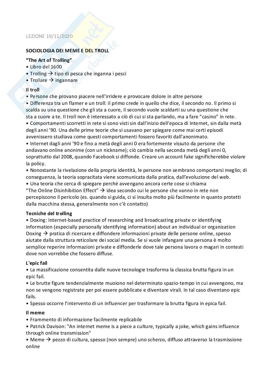 Appunti di Sociologia dei processi culturali (a.a. 20-21) Pag. 21