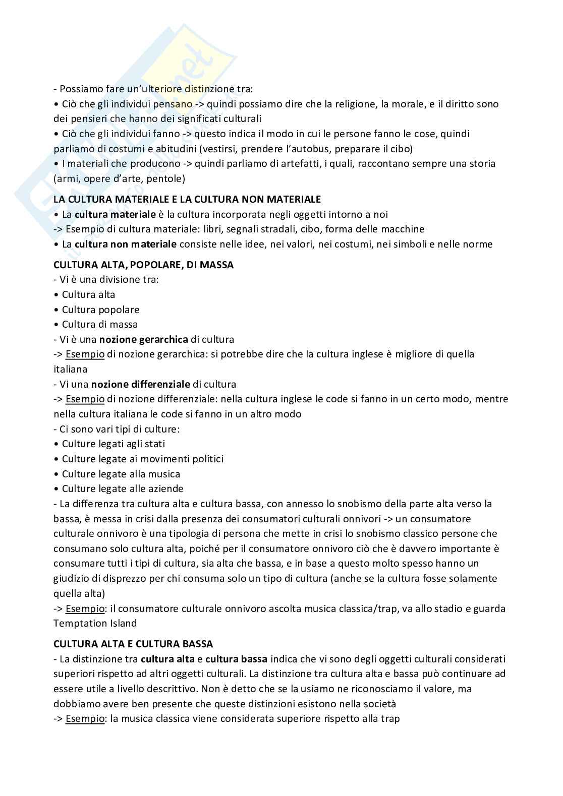 Appunti di Sociologia dei processi culturali (a.a. 20-21) Pag. 6