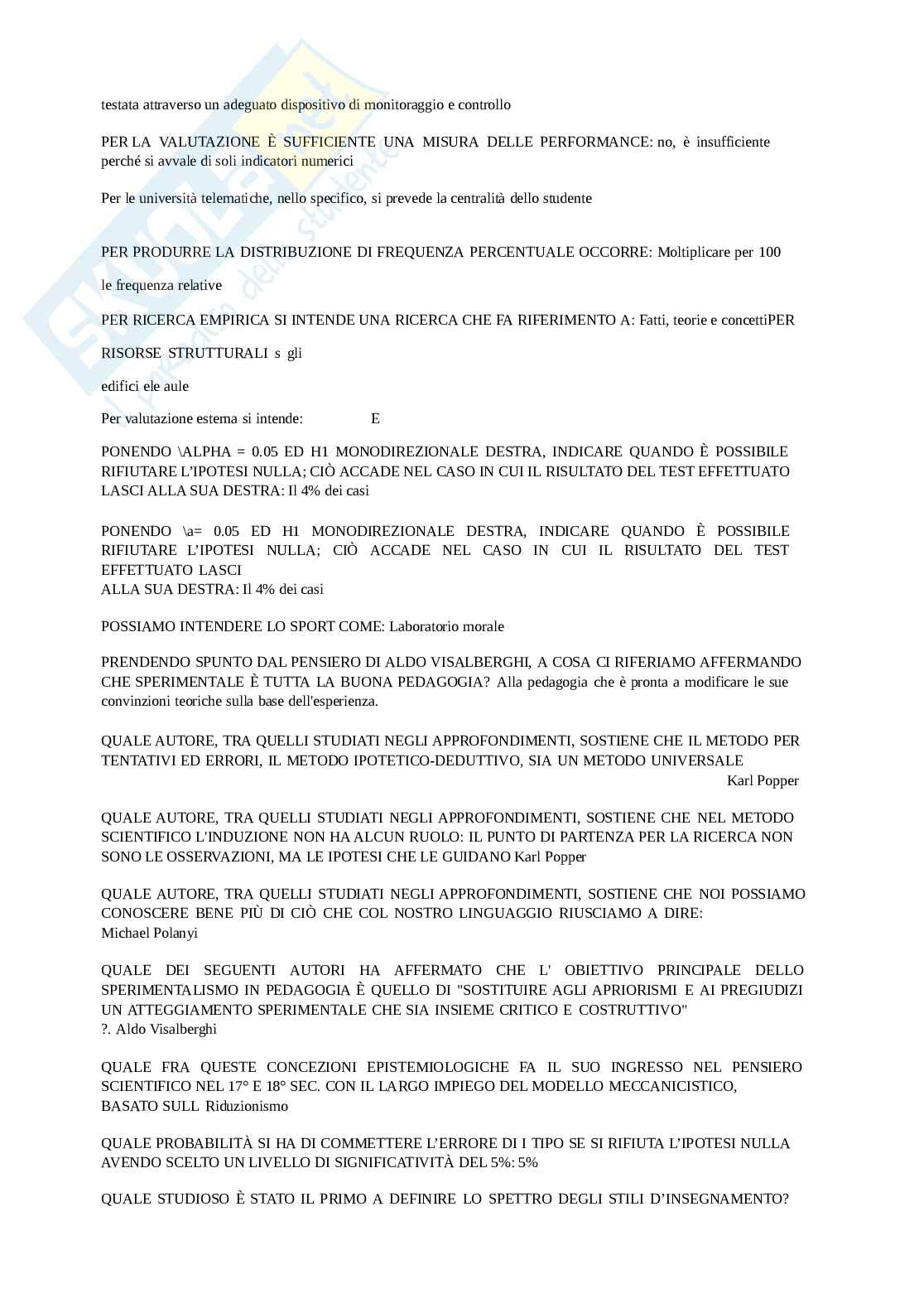 Pedagogia sperimentale II  Pag. 26