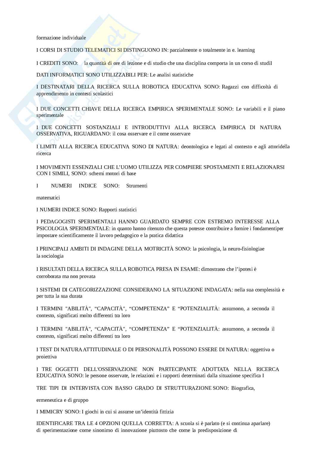 Pedagogia sperimentale II  Pag. 6