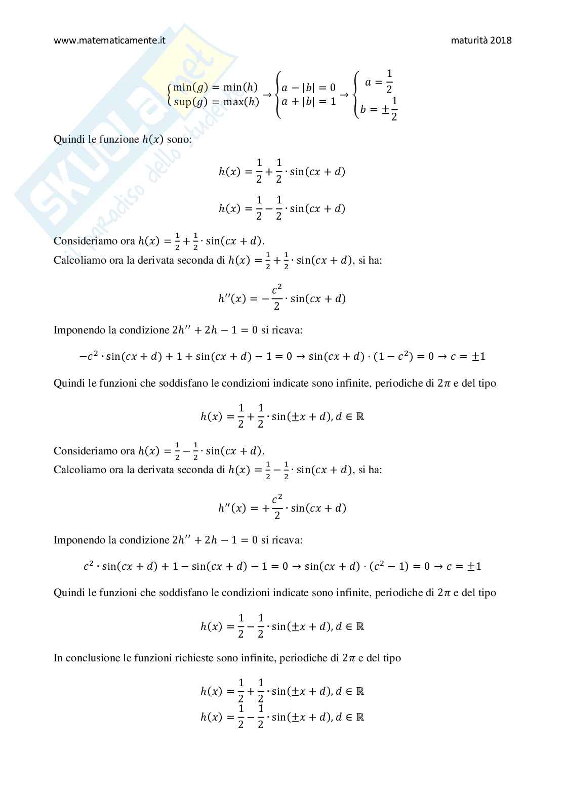 2018 Tema di matematica, sessione ordinaria (indirizzi: scientifico comunicazione opzione sportiva) Pag. 11