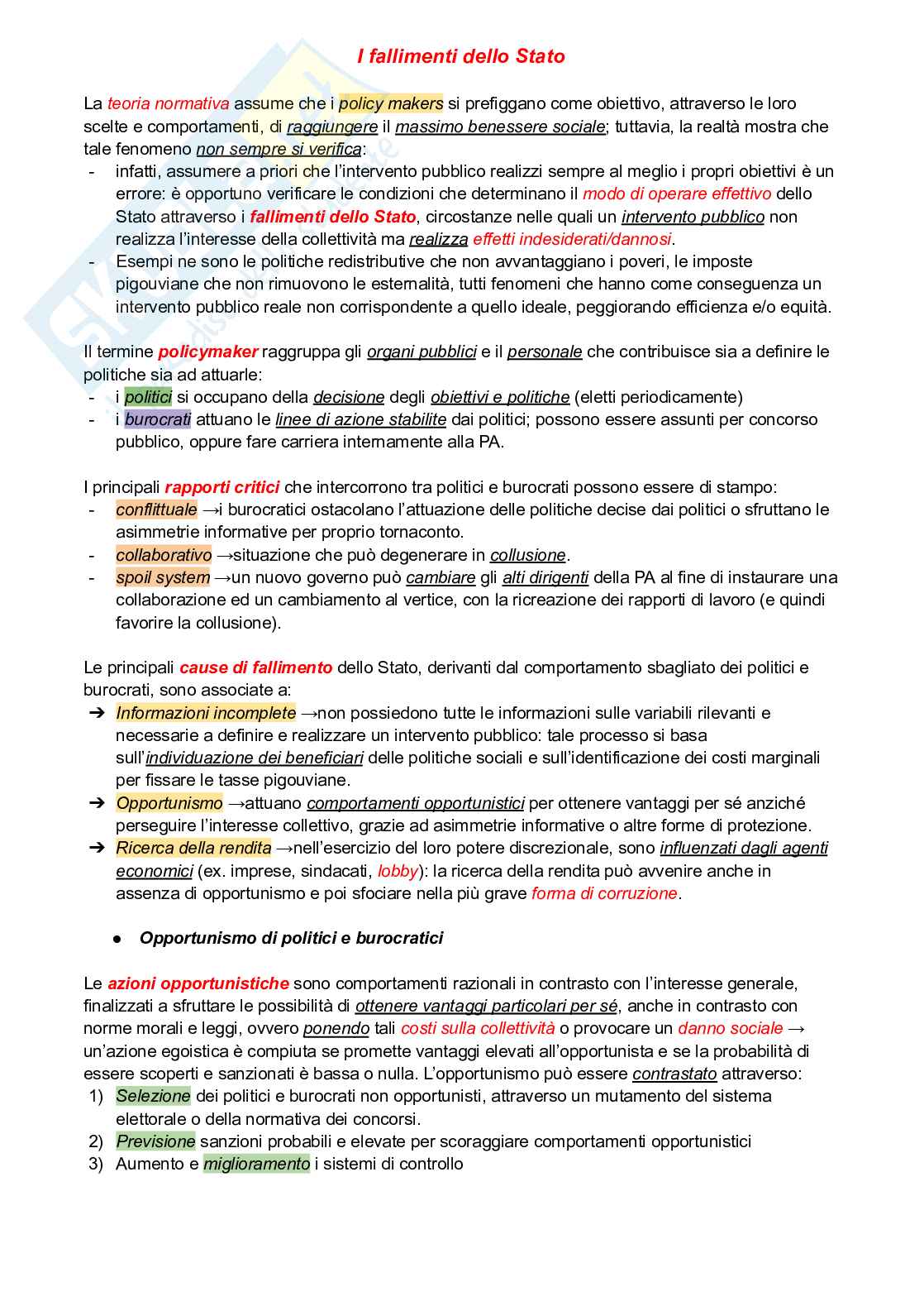 Riassunto esame Scienza delle finanze, Prof. Gallo Giovanni, libro consigliato Corso di scienza delle finanze, Paolo Bosi Pag. 36