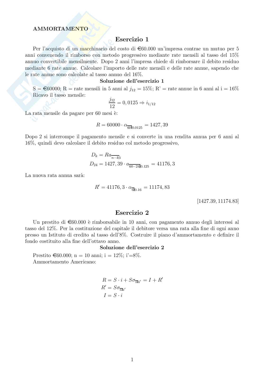 Metodi quantitativi per la finanza II - Esercitazione 4 Pag. 1