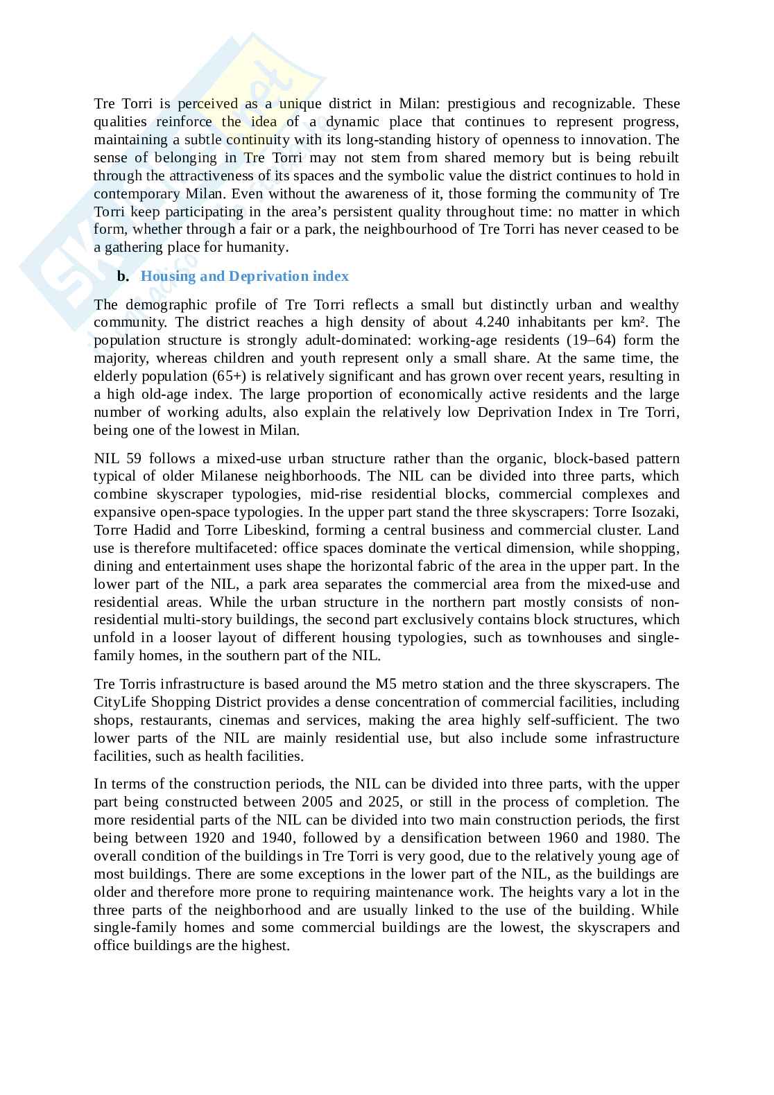 Tre Torri, esercitazione di Storia e teorie dell'architettura del secondo Novecento Pag. 2