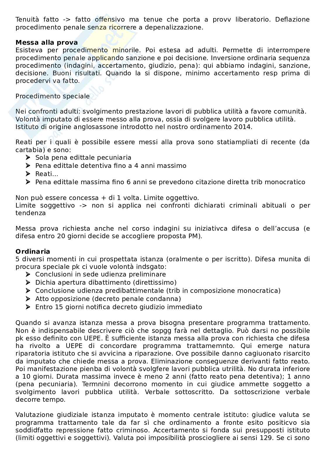 Ripasso per esame di Procedura penale Pag. 1