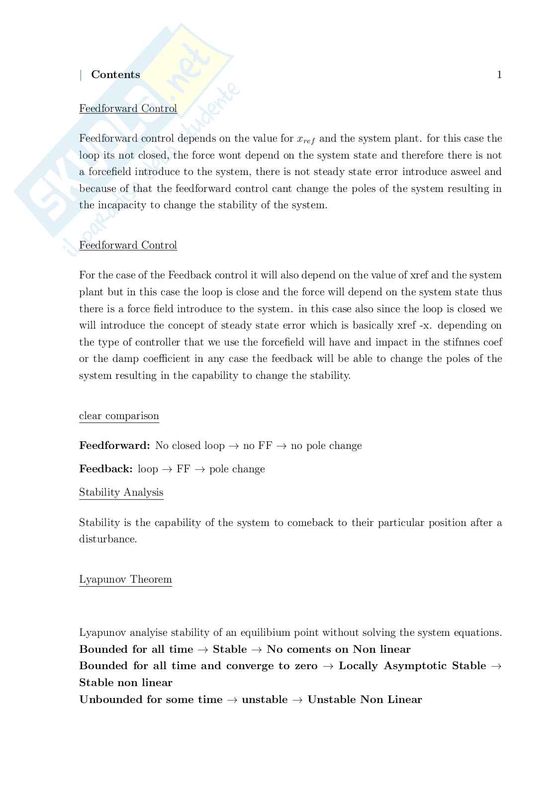 Breve guida per l'esame orale Azionamenti e controllo dei sistemi meccanici Pag. 1