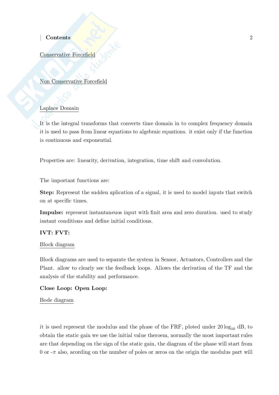 Breve guida per l'esame orale Azionamenti e controllo dei sistemi meccanici Pag. 2