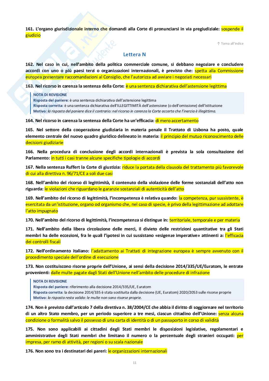 Diritto dell’Unione Europea  Pag. 11