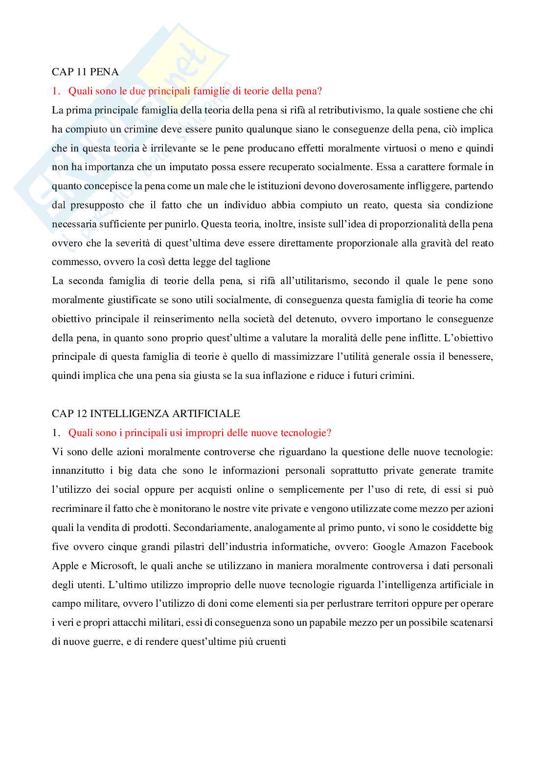 Domande d'esame Introduzione alla filosofia morale Pag. 11